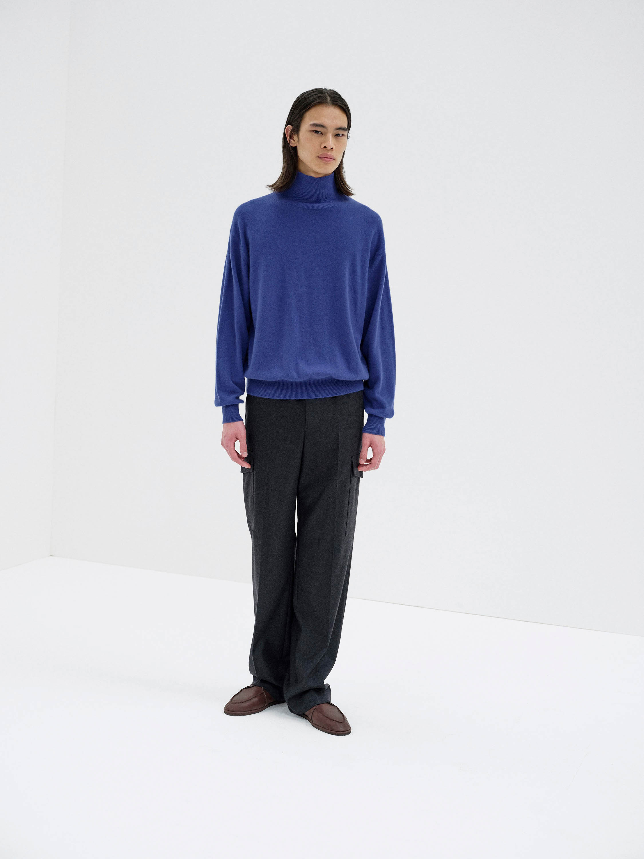 WOOL FULLING FLANNEL CARGO SLACKS 詳細画像 TOP CHARCOAL 3