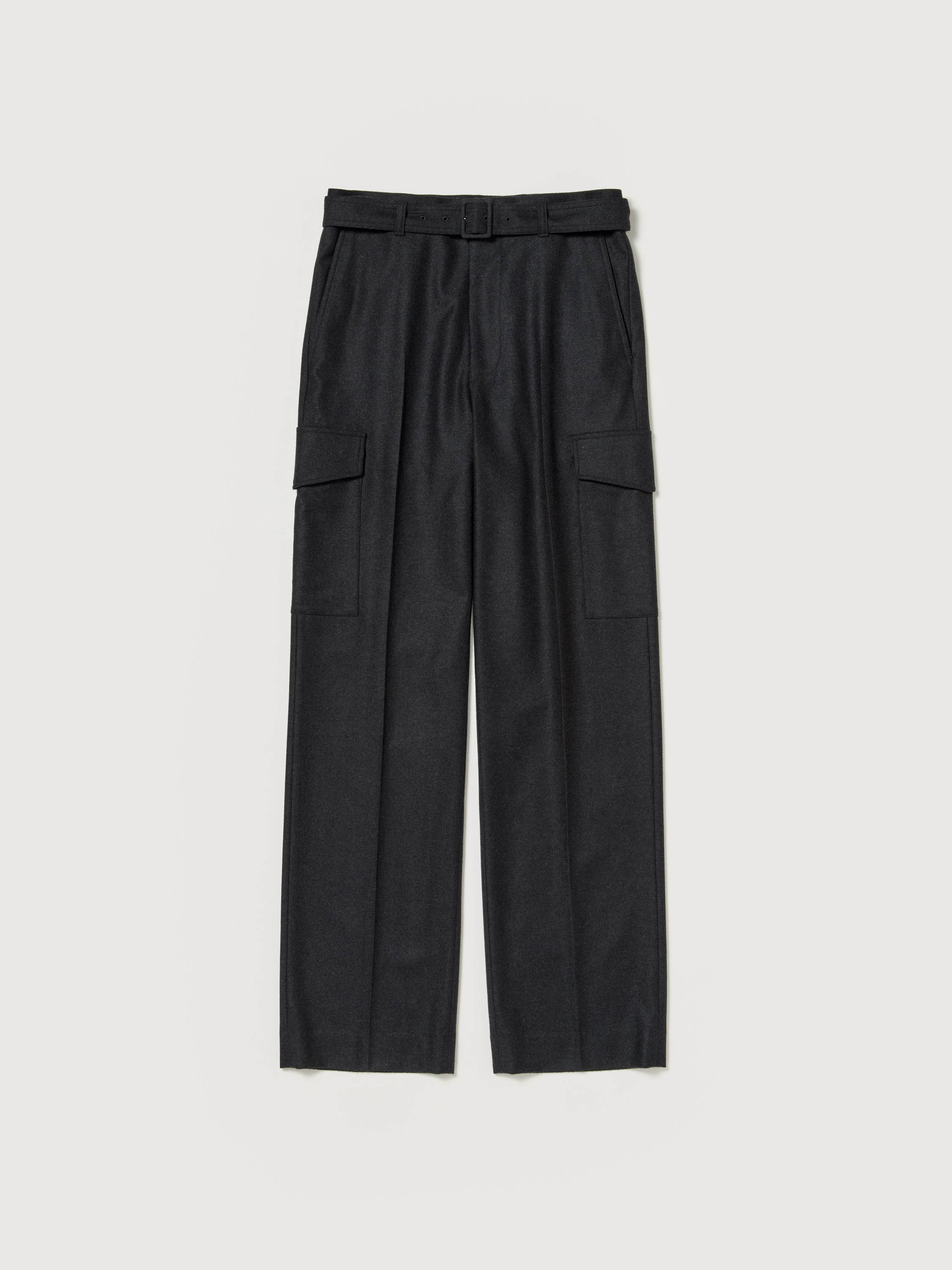 WOOL FULLING FLANNEL CARGO SLACKS 詳細画像 TOP CHARCOAL 5
