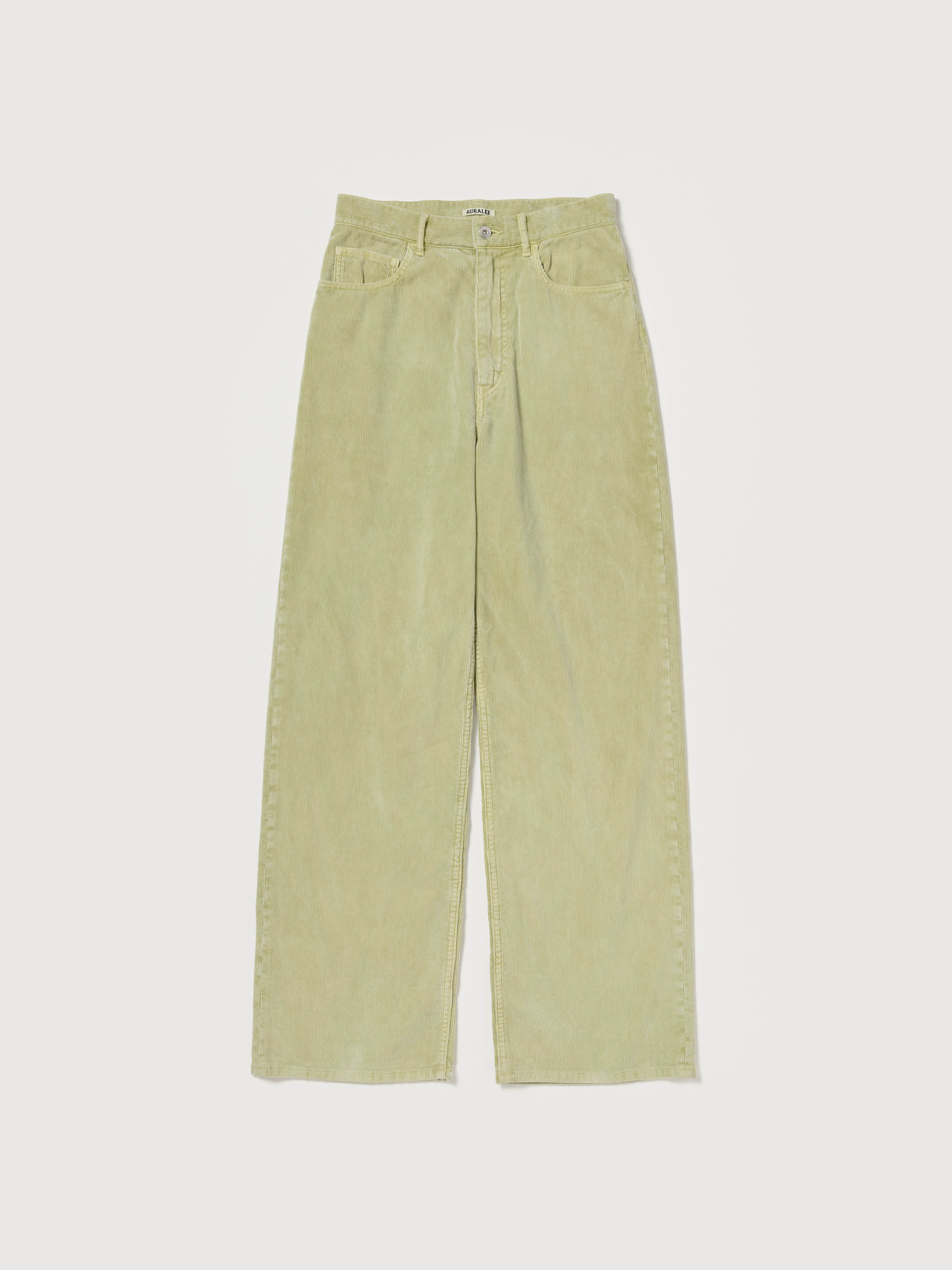 PIGMENT DYED FINX CORDUROY WIDE 5P PANTS 詳細画像 DUSTY LIME 5