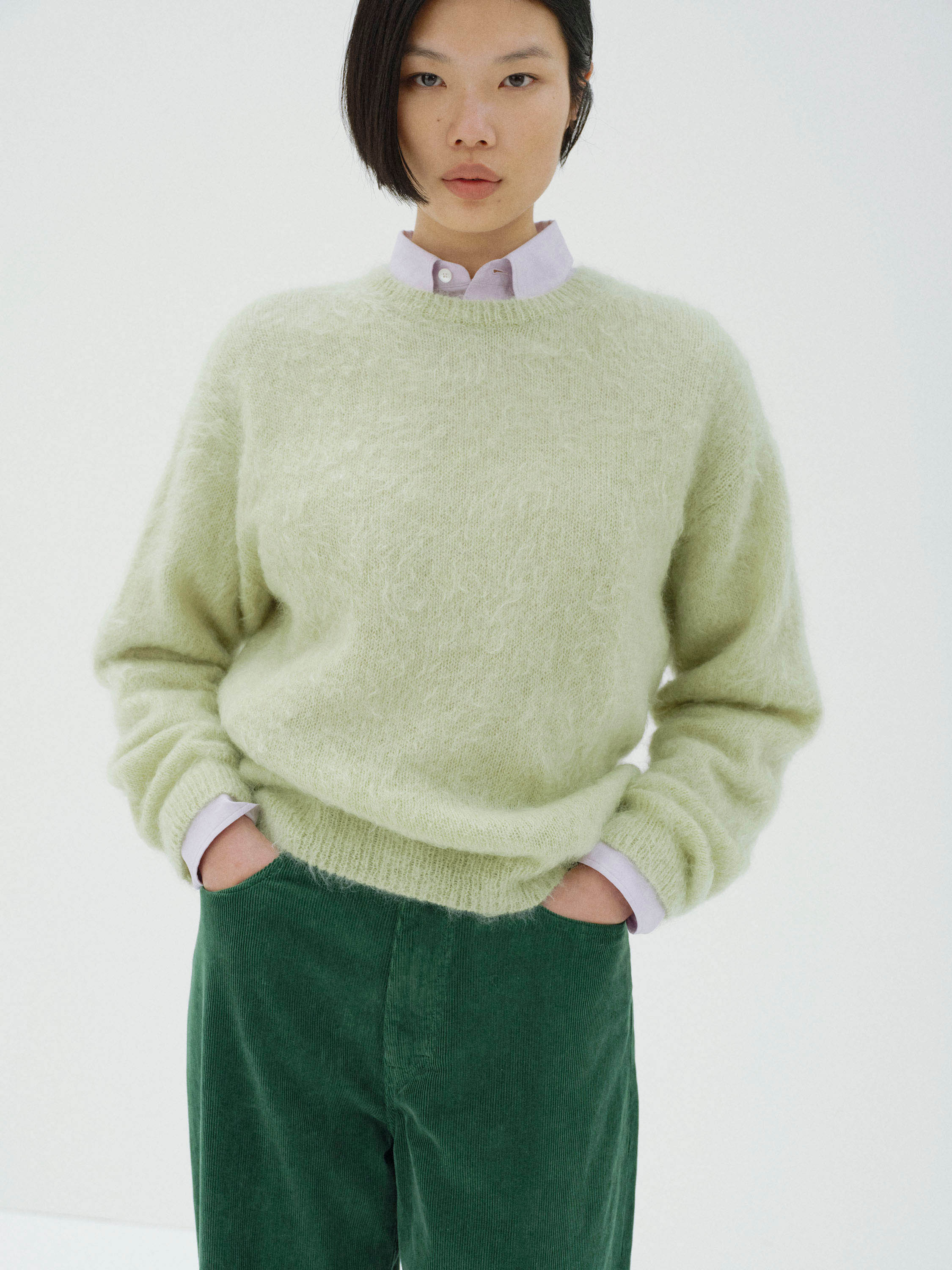 トップス AURALEE BRUSHED SUPER KID MOHAIR KNITP/O BRUSHED SUPER KID MOHAIR KNIT P/O - AURALEE Official Website