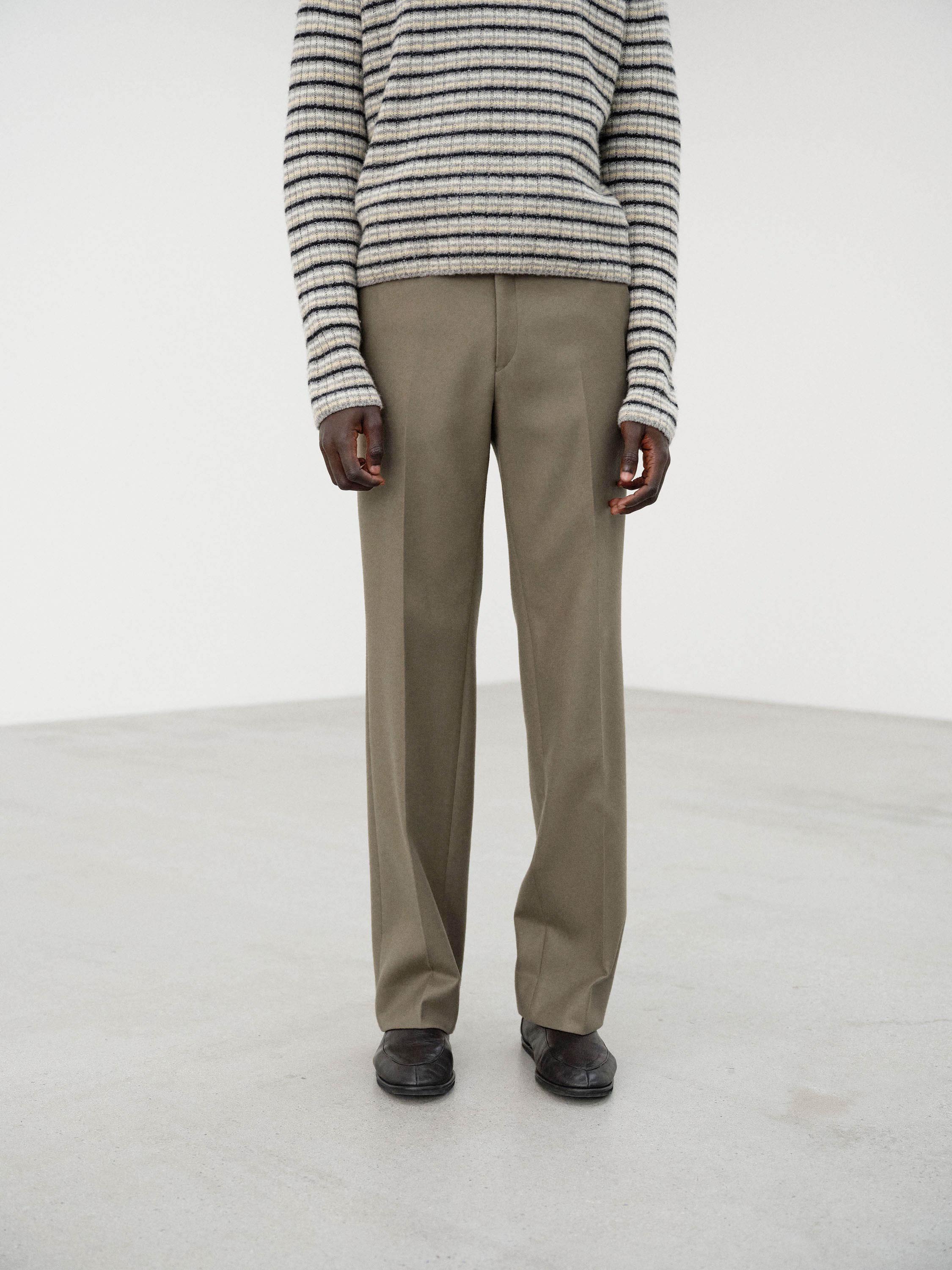 LIGHT MELTON NARROW SLACKS 詳細画像 KHAKI BROWN 2
