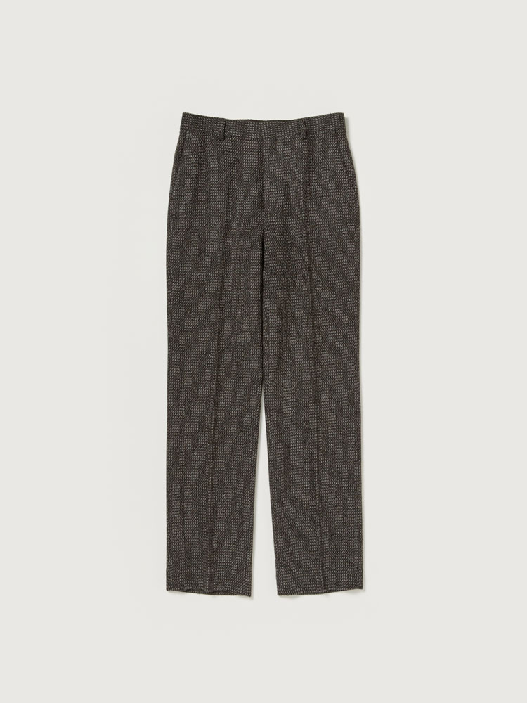 ALPACA WOOL SILK TWEED SLACKS