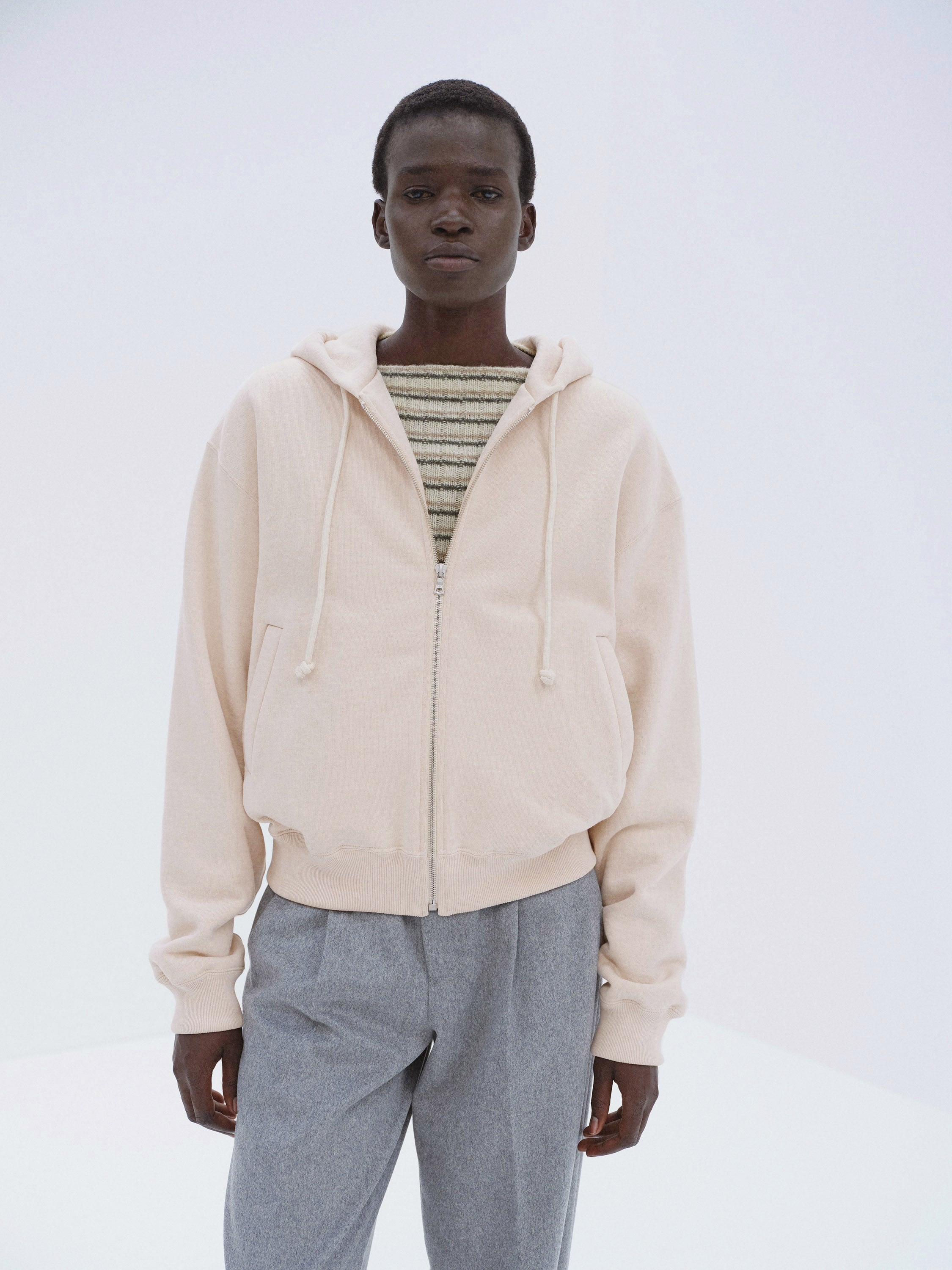 SMOOTH SOFT BD SWEAT ZIP PARKA 詳細画像 DUSTY PINK 2