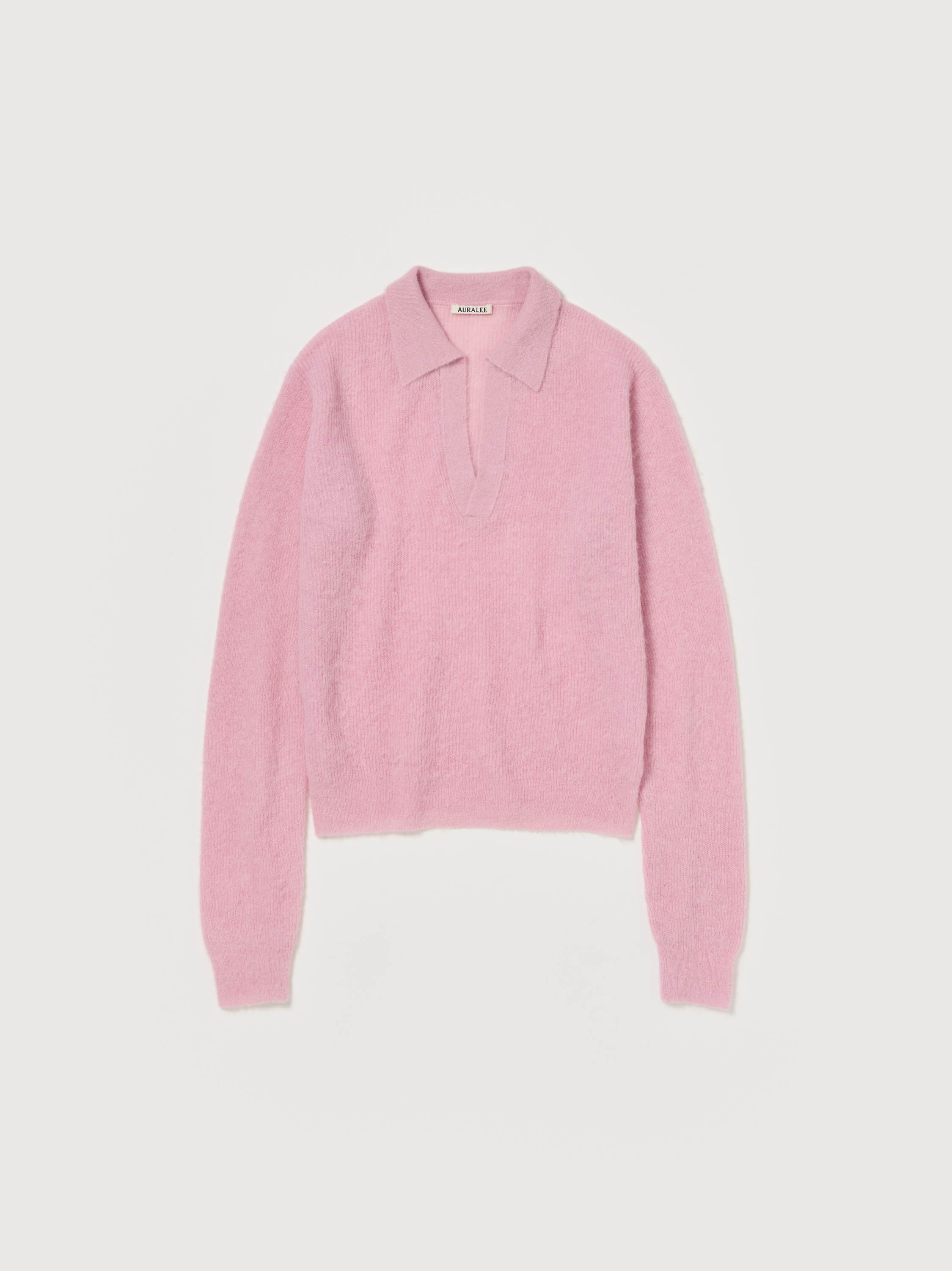 BABY SURI ALPACA SHEER KNIT SKIPPER POLO 詳細画像 PINK 1