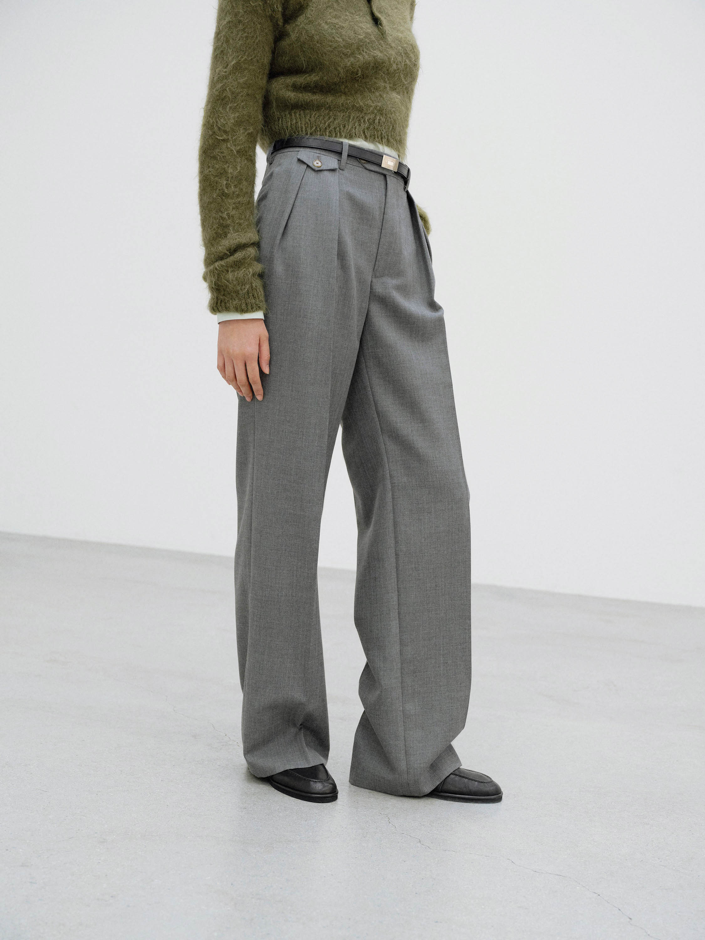 スーツ AURALEE BLUEFACED WOOL DOBBY SLACKS Bluefaced-Wool-Dobby-Slacks-