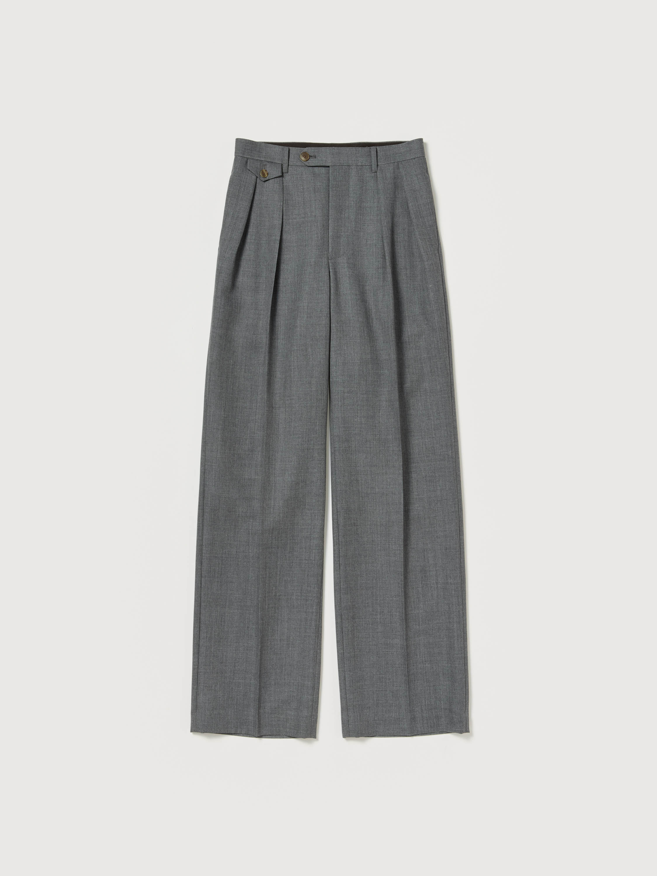 BLUEFACED WOOL TWO-TUCK SLACKS - AURALEE Official Website