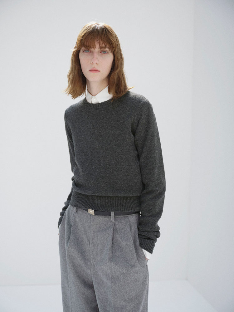 小物 AURALEE cashmere knit leather gloves LIGHT CASHMERE KNIT P/O - AURALEE Official Website