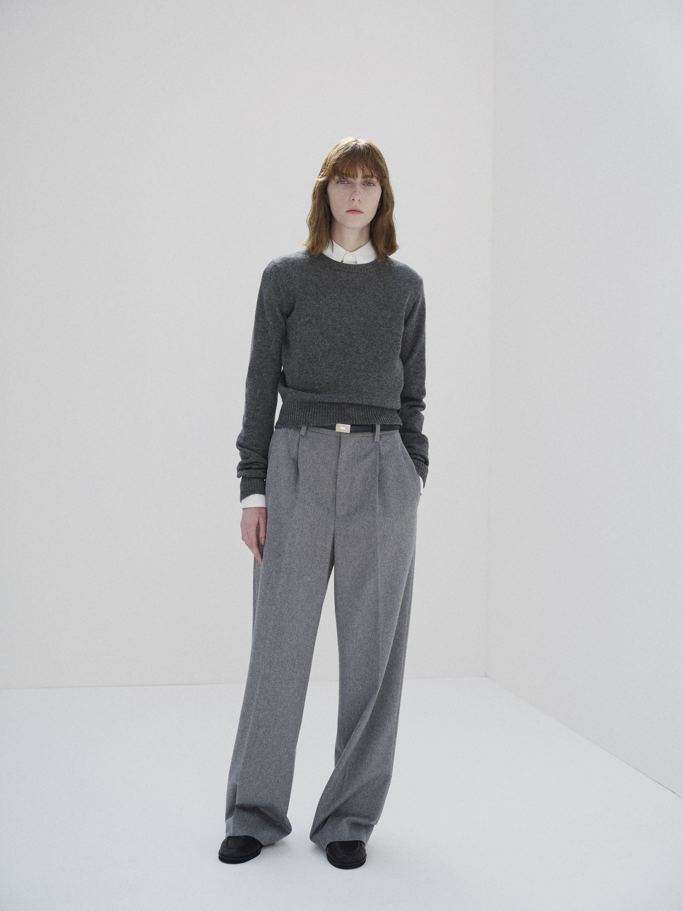 LIGHT CASHMERE KNIT P/O 詳細画像 CHARCOAL 2