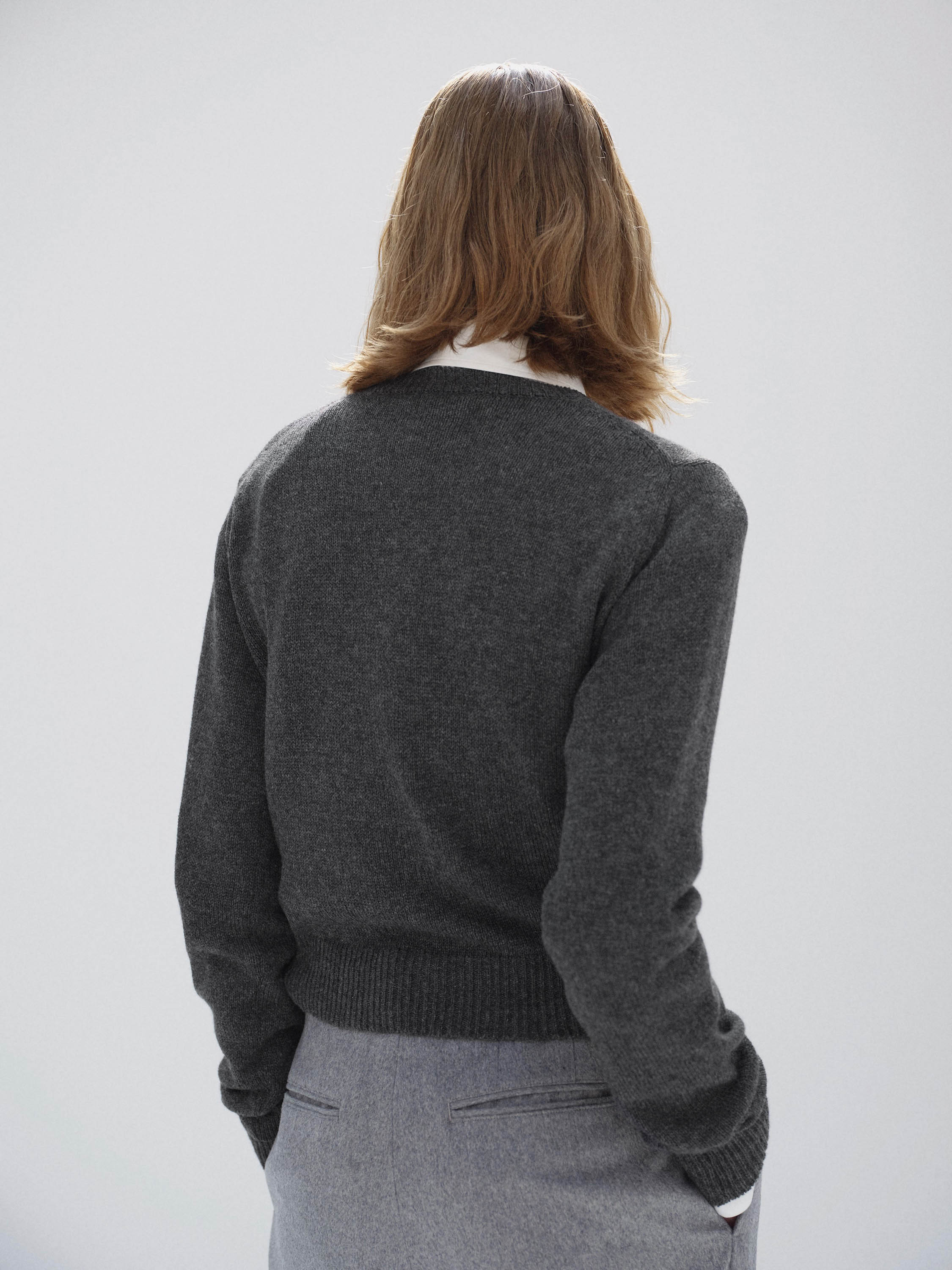 LIGHT CASHMERE KNIT P/O 詳細画像 CHARCOAL 3