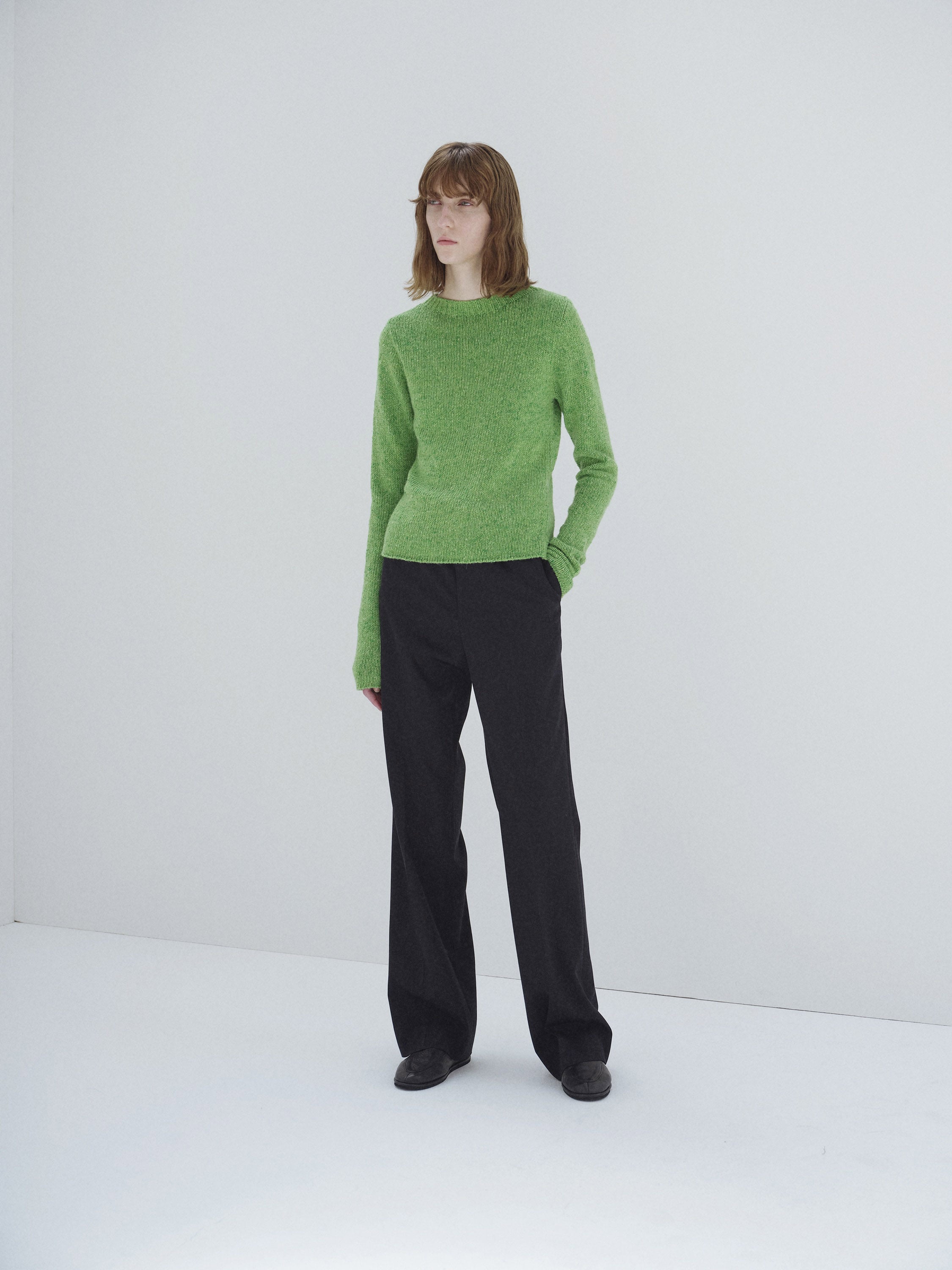 LIGHT WOOL MAX GABARDINE SLACKS 詳細画像 TOP BLACK 2