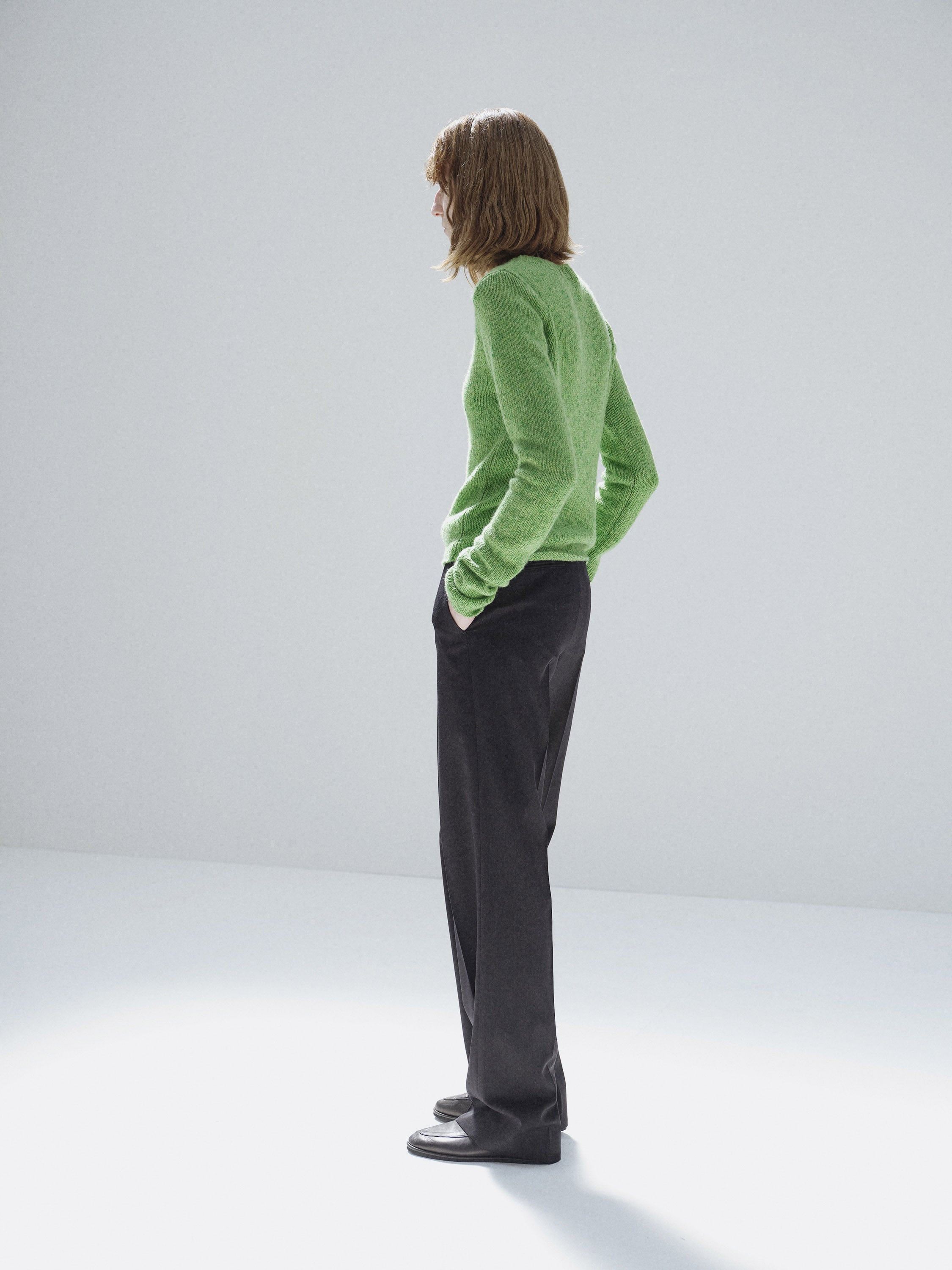 LIGHT WOOL MAX GABARDINE SLACKS 詳細画像 TOP BLACK 4