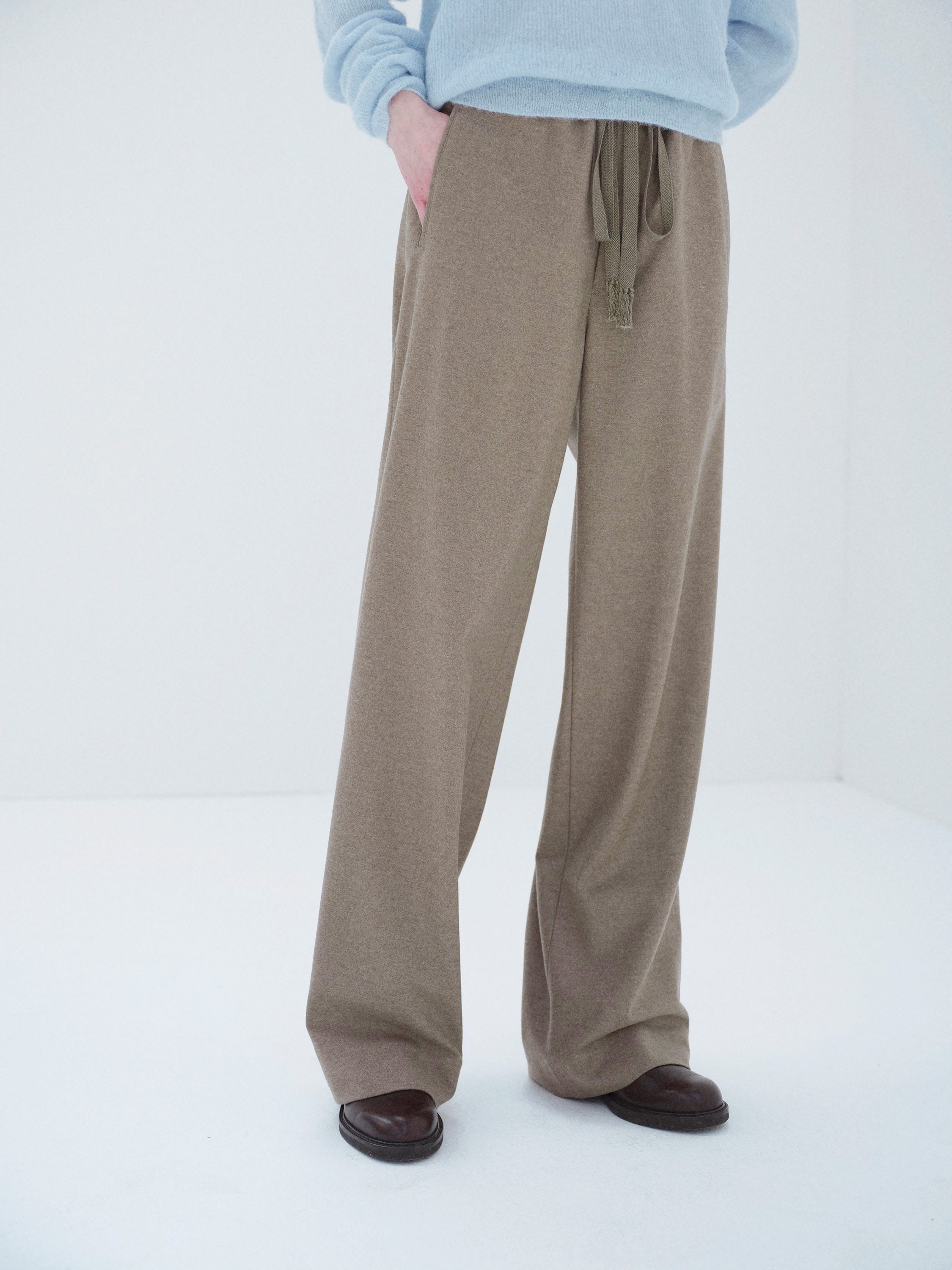 パンツ AURALEE WOOL POLYESTER RIB KNIT PANTS Namu Shop - Auralee Wool Recycled Poly High Gauge Rib Knit