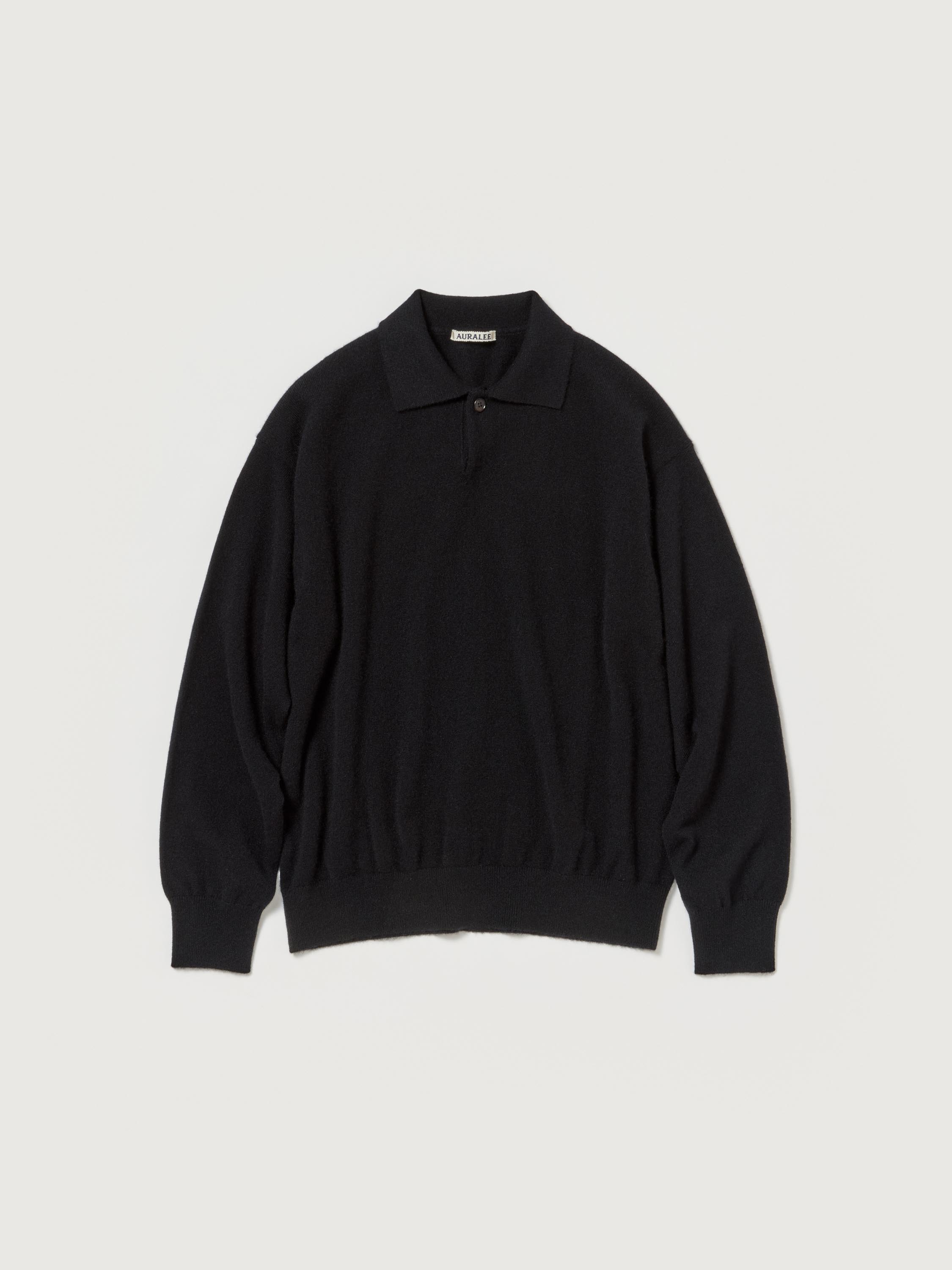 BABY CASHMERE KNIT POLO 詳細画像 TOP BLACK 1