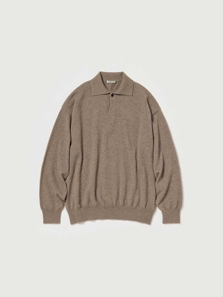 BABY CASHMERE KNIT POLO - AURALEE Official Website