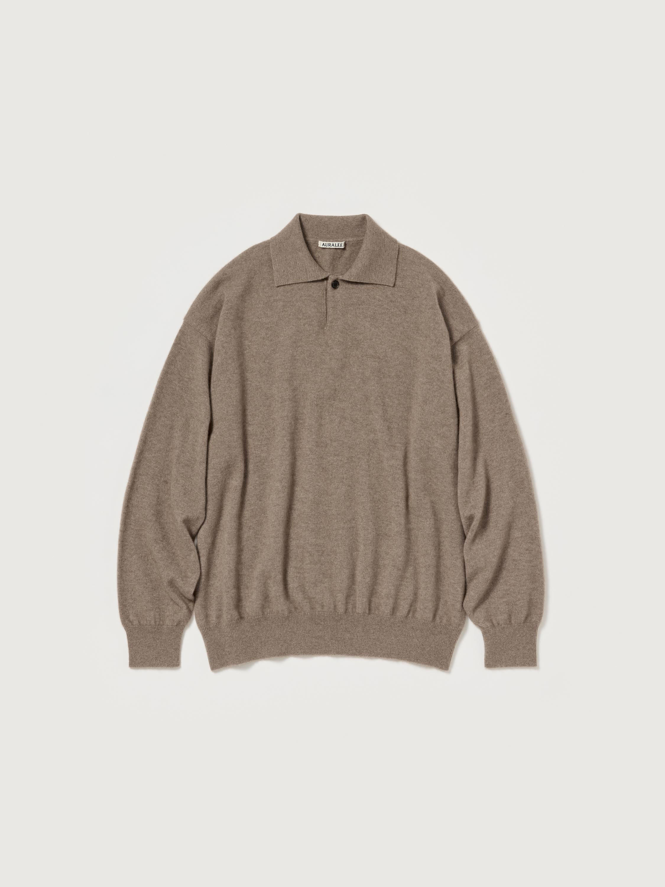 BABY CASHMERE KNIT POLO 詳細画像 NATURAL BROWN 1