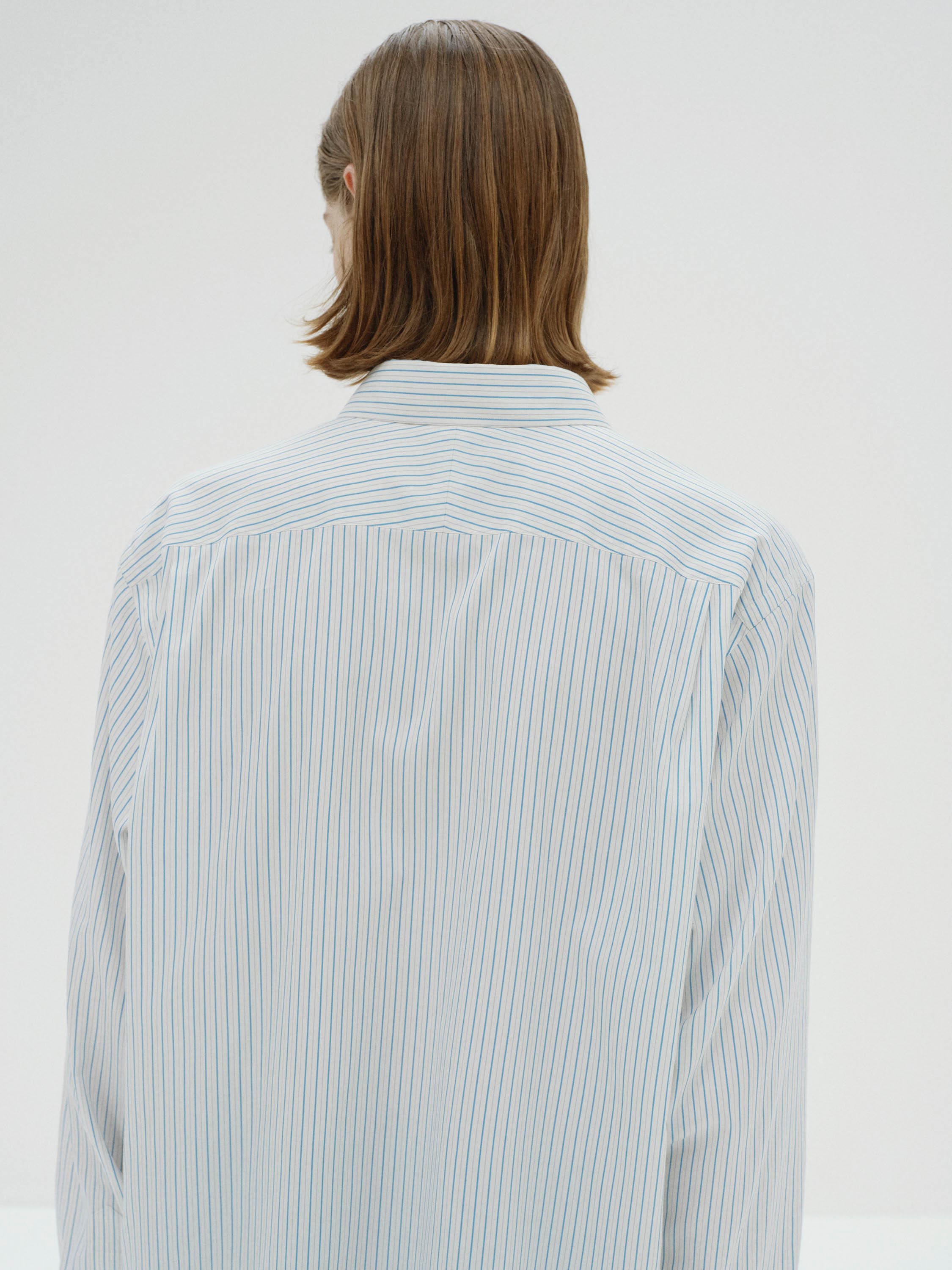 COTTON SILK STRIPE SHIRT 詳細画像 WHITE STRIPE 4