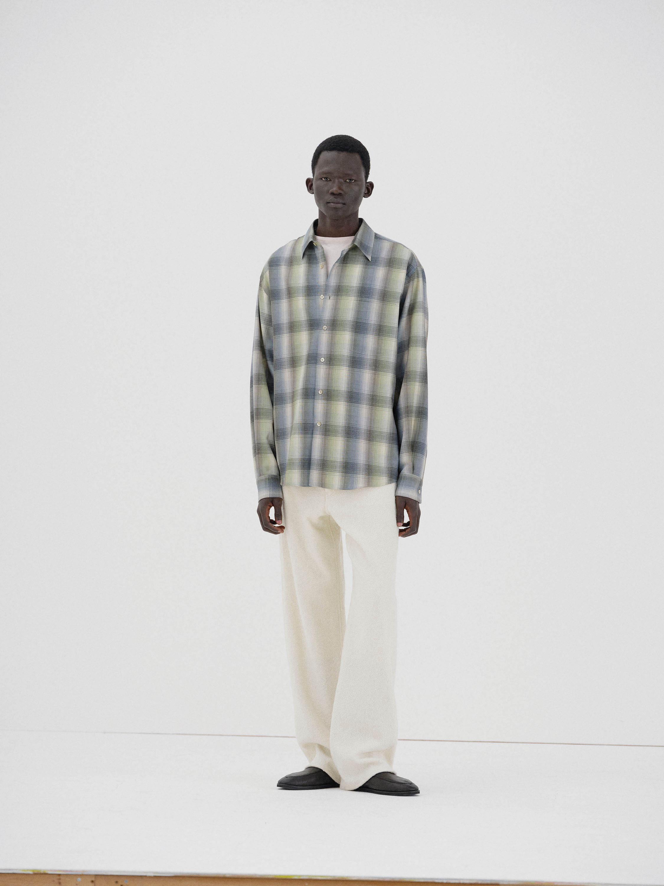 25ss【新品タグ付き】SUPER LIGHT WOOL CHECKSHIRT AURALEE 25SS-SUPER LIGHT WOOL CHECK SHIRT&WASHED FINX TWILL