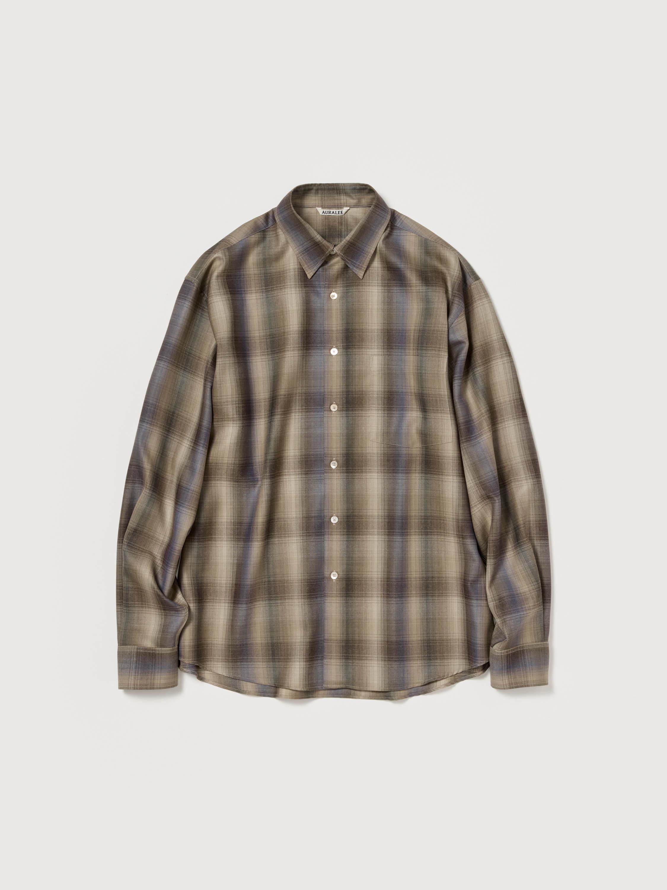 SUPER LIGHT WOOL CHECK SHIRT - AURALEE Official Website