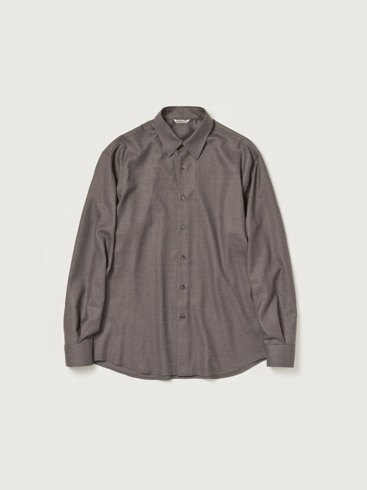 ＜AURALEE＞ WOOL SHIRT/ウール シャツ Super Light Wool Shirt