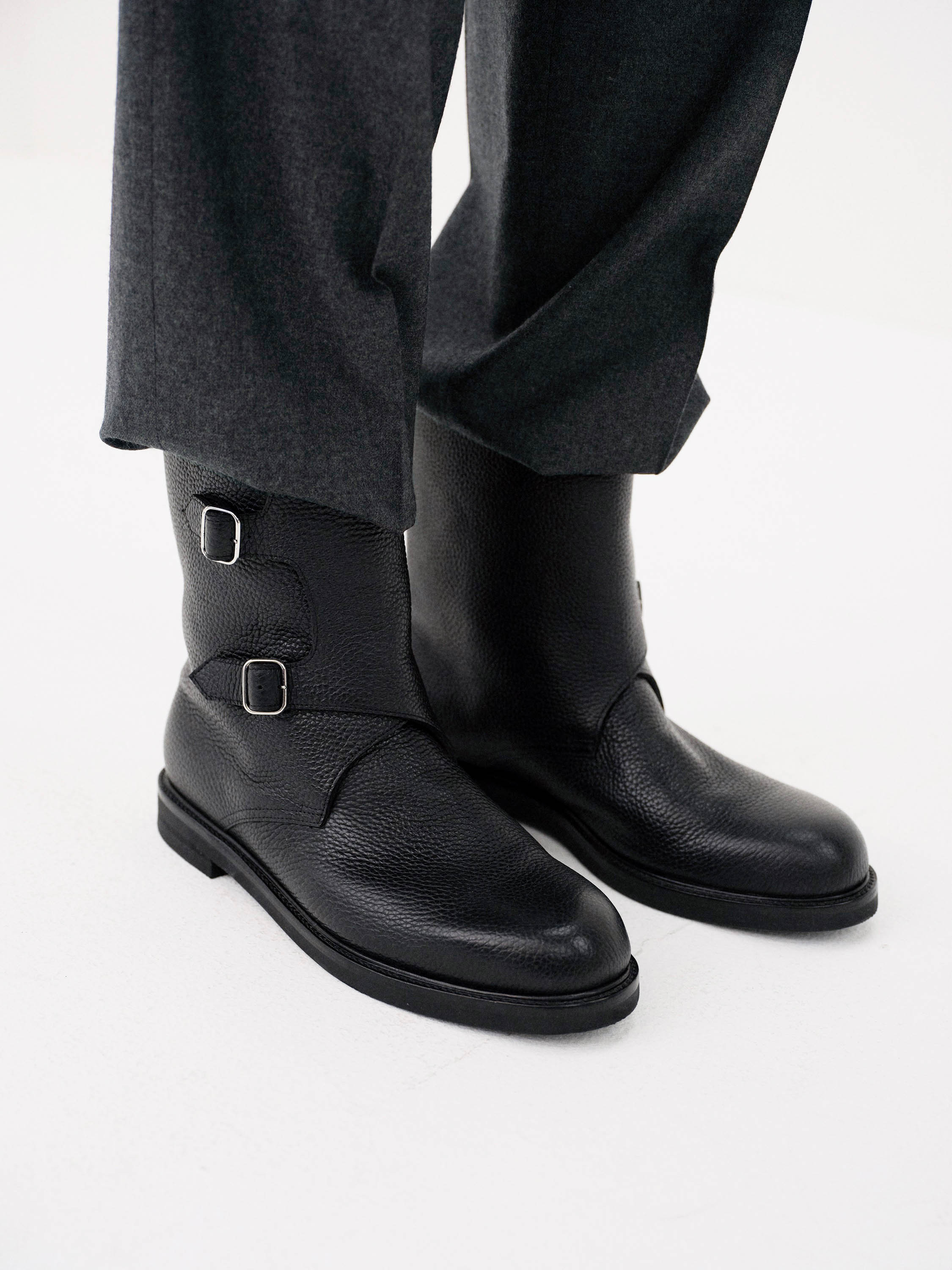 LEATHER WORK BOOTS 詳細画像 BLACK 3