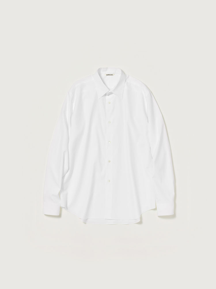 AURALEE A22SS01TN WASHED FINX SHIRTS 3 Auralee Washed Finx Twill Shirt Light Pink