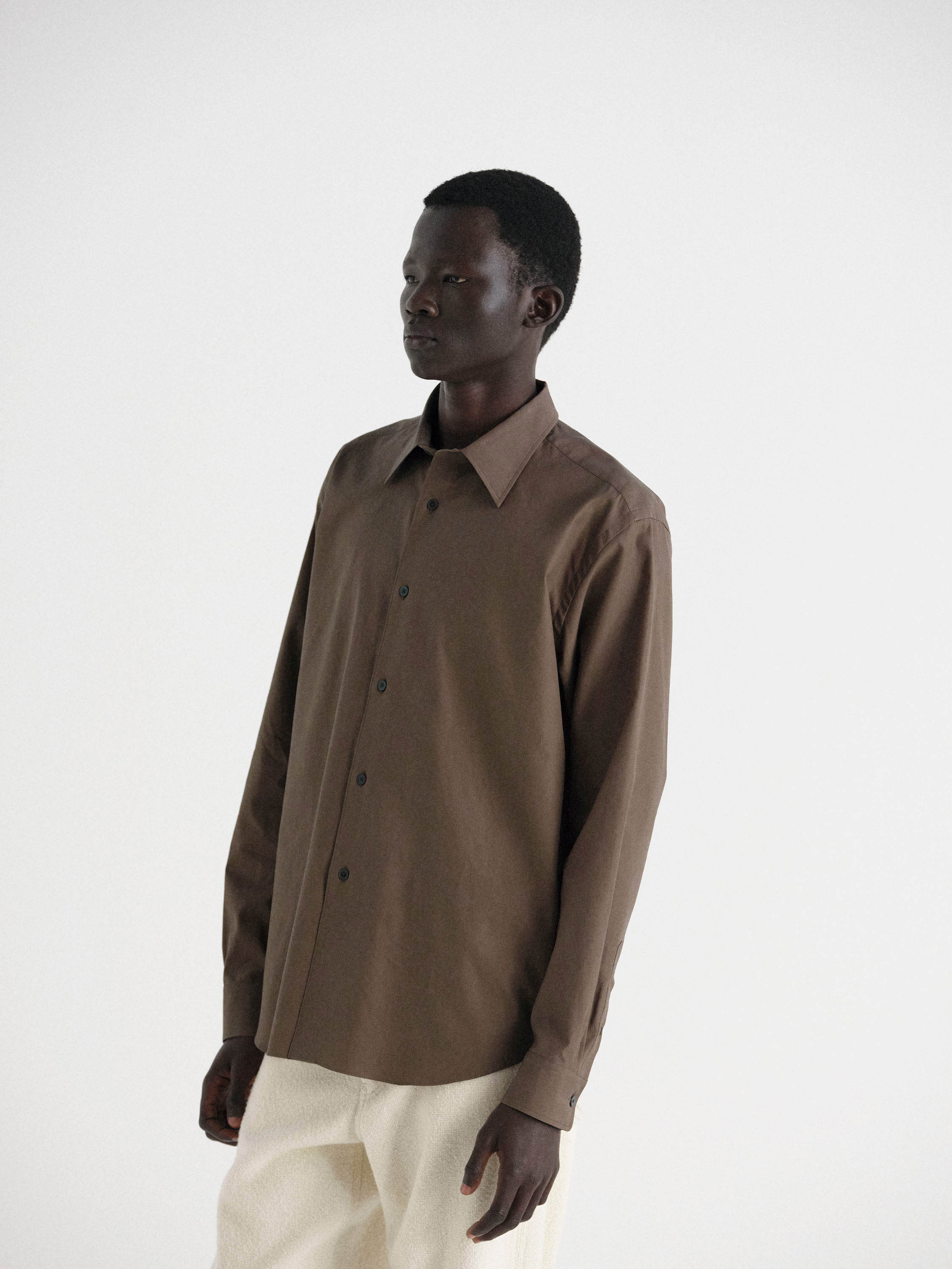 WASHED FINX TWILL SHIRT 詳細画像 BROWN 2
