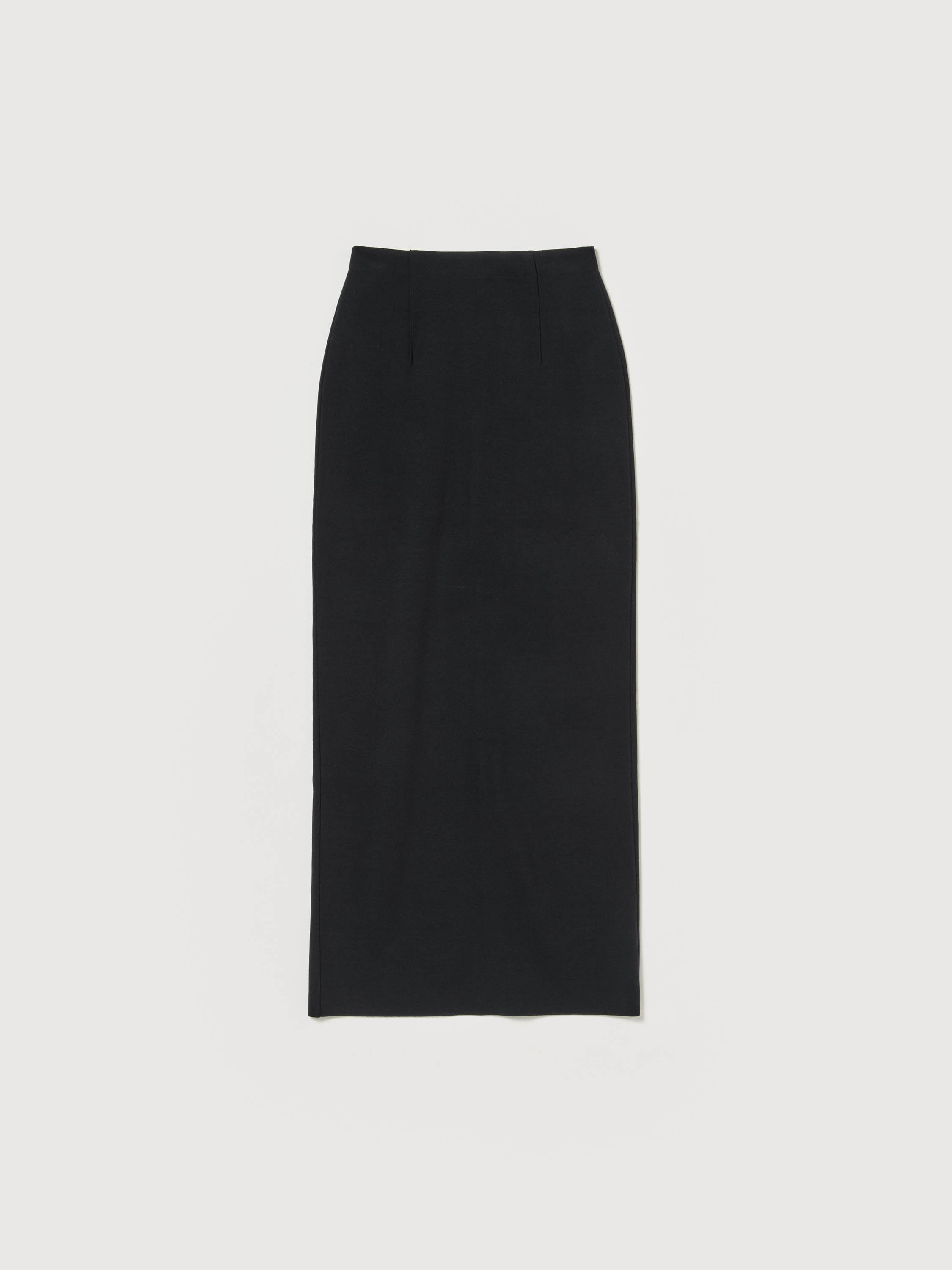 WOOL STRETCH DOUBLE FACE KNIT SKIRT 詳細画像 BLACK 1