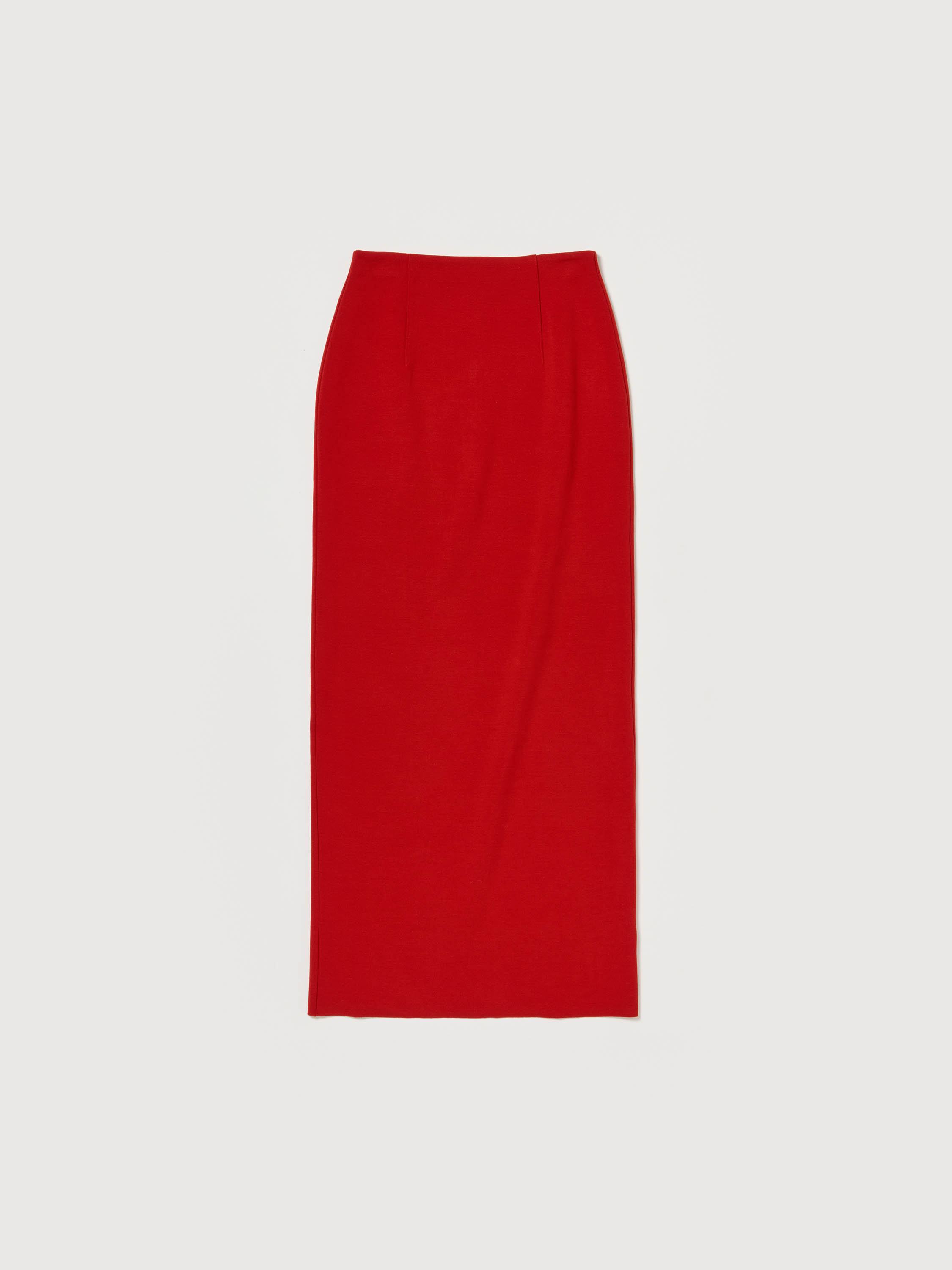 WOOL STRETCH DOUBLE FACE KNIT SKIRT 詳細画像 RED 5