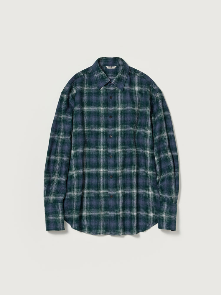 AURALEE AIRY WOOL CHECK SHIRTサイズ0 S AIRY WOOL CHECK SHIRT - AURALEE Official Website