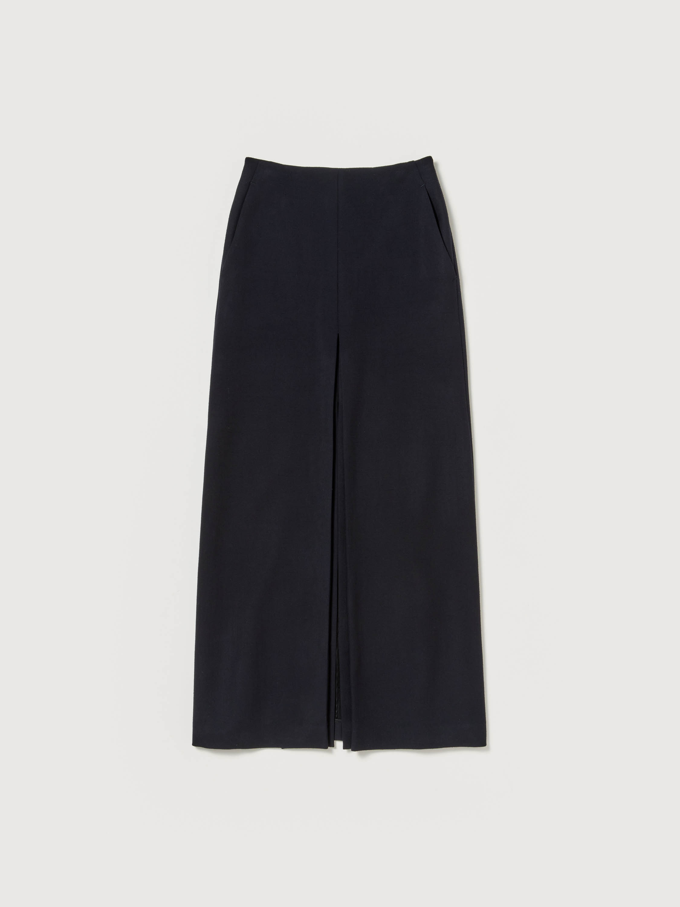 TENSE WOOL DOUBLE CLOTH SLIT SKIRT 詳細画像 DARK NAVY 5