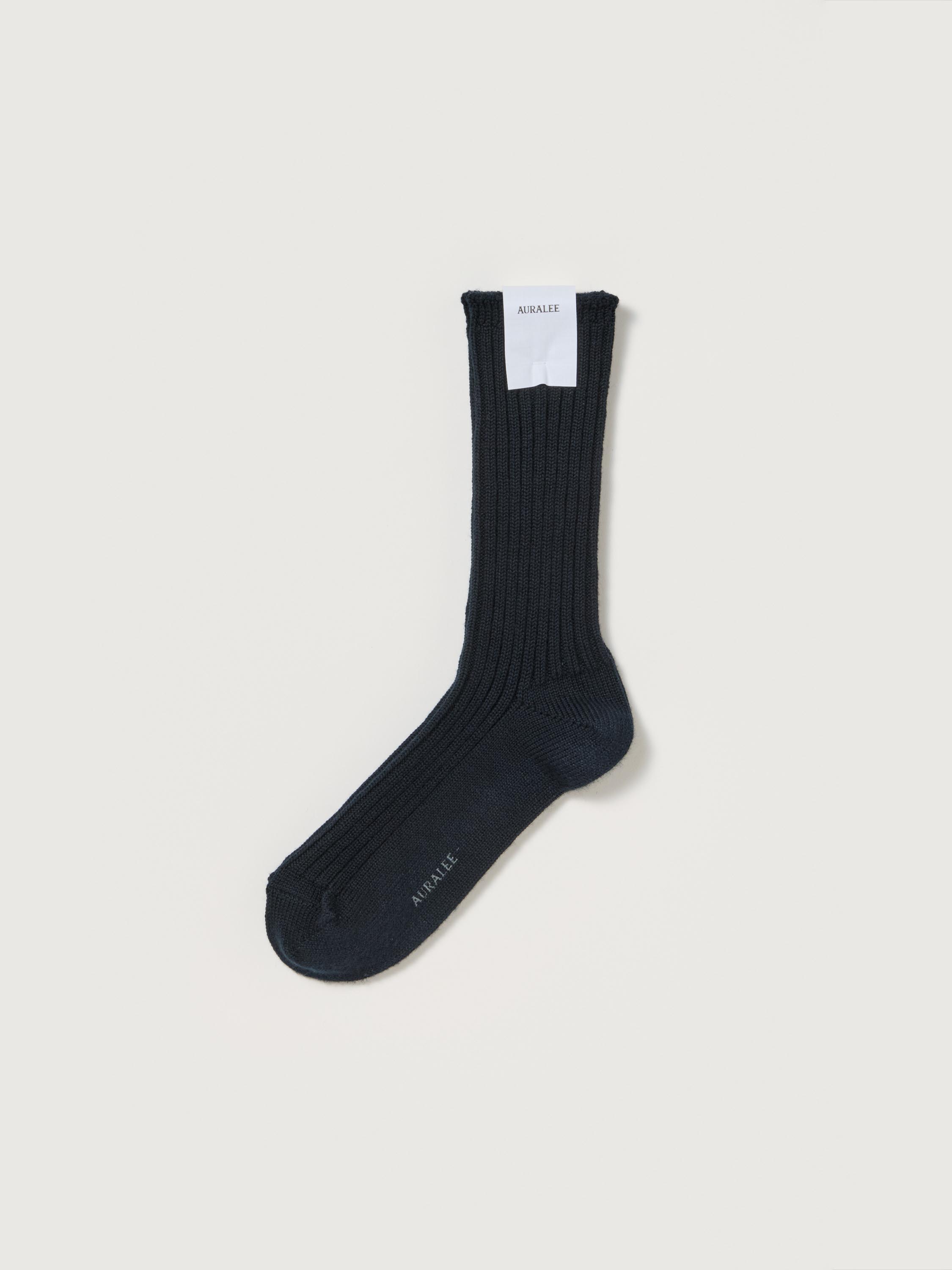 COTTON WOOL LOW GAUGE SOCKS 詳細画像 DARK NAVY 1