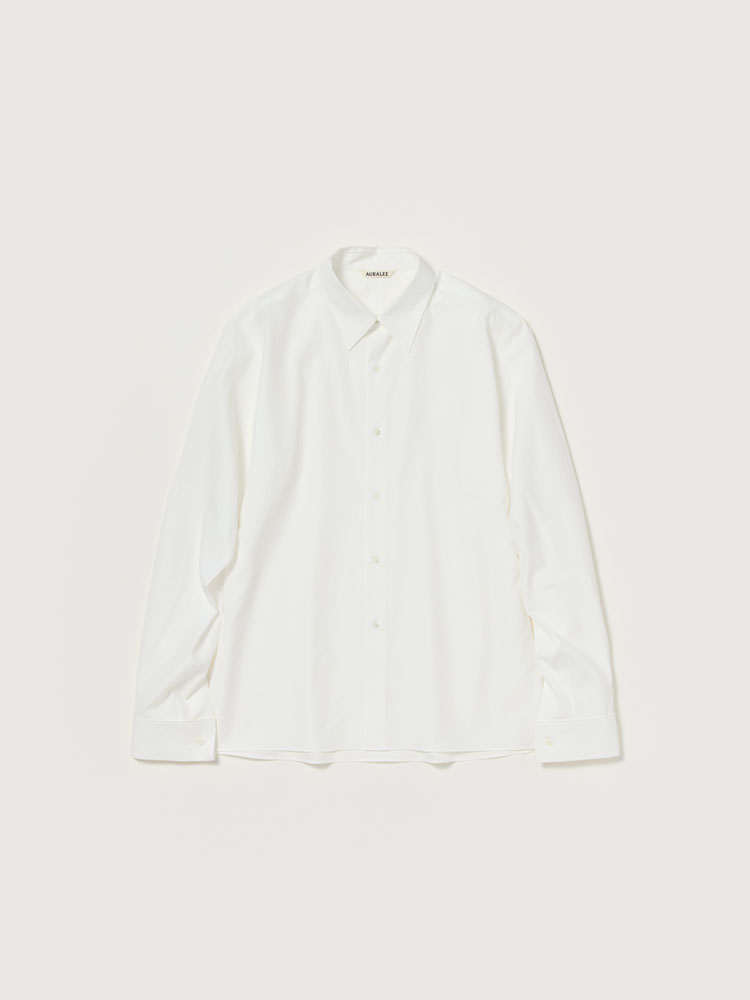 WASHED FINX TWILL DOUBLE-CUFF SHIRT