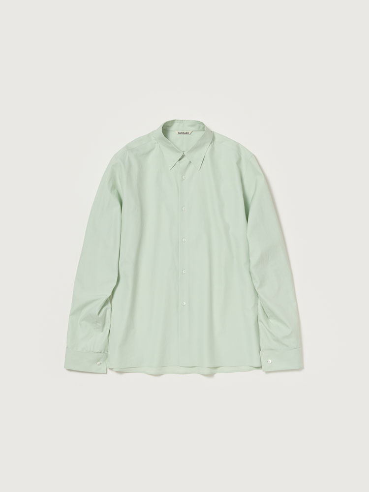 オーラリー WASHED FINX TWILL SHIRTS 3 WASHED FINX TWILL DOUBLE-CUFF SHIRT - AURALEE Official Website