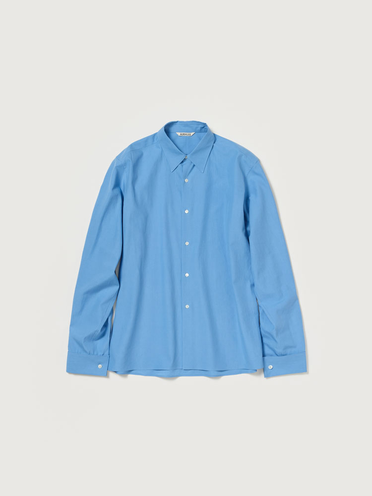 オーラリー WASHED FINX TWILL SHIRTS 3 AURALEE: White Washed Finx Twill Big Shirt | SSENSE