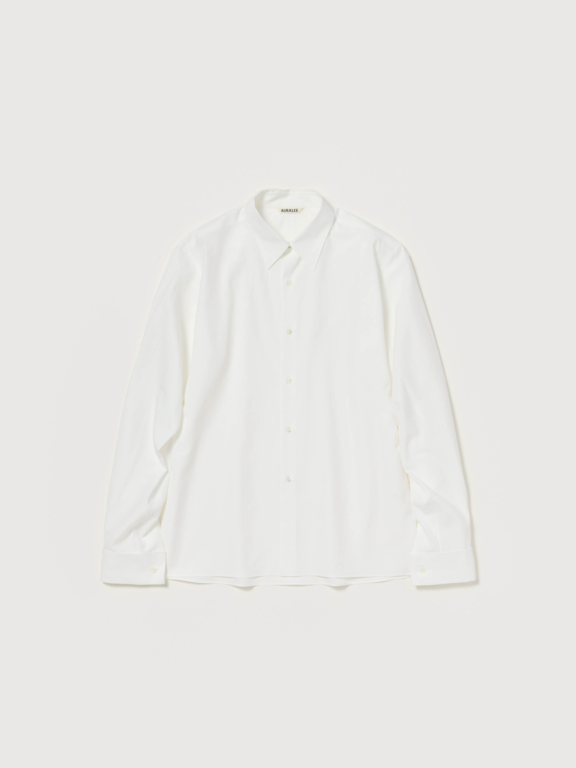 WASHED FINX TWILL DOUBLE-CUFF SHIRT 詳細画像 WHITE 4