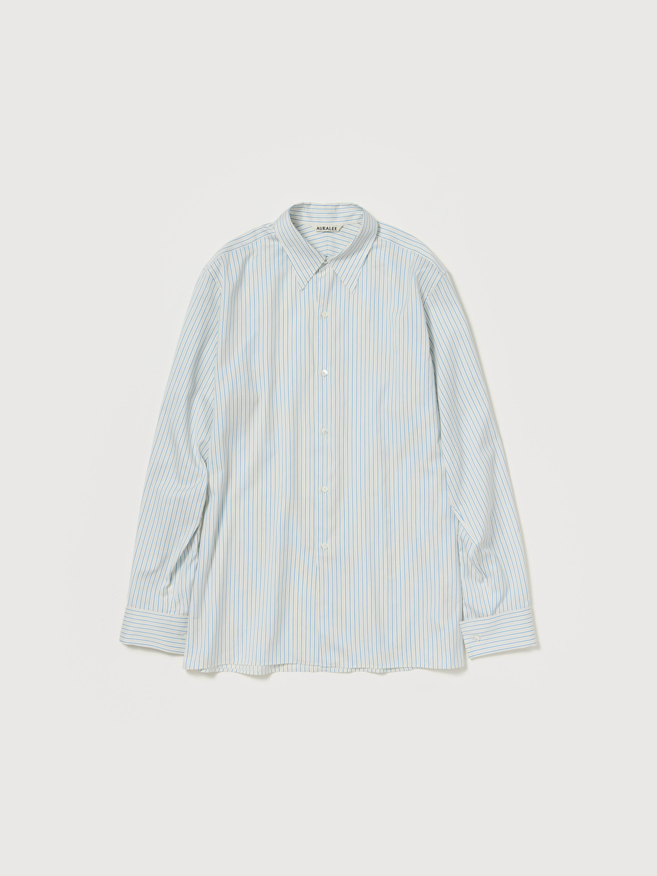 COTTON SILK STRIPE DOUBLE-CUFF SHIRT 詳細画像 WHITE STRIPE 5