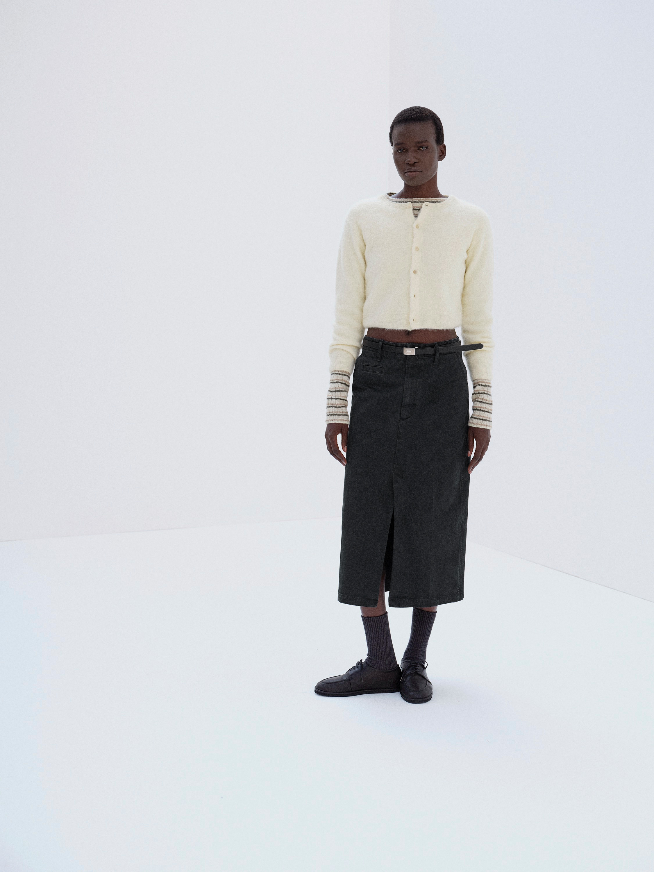 PRODUCT DYED FINX CHINO SKIRT 詳細画像 BLACK 2