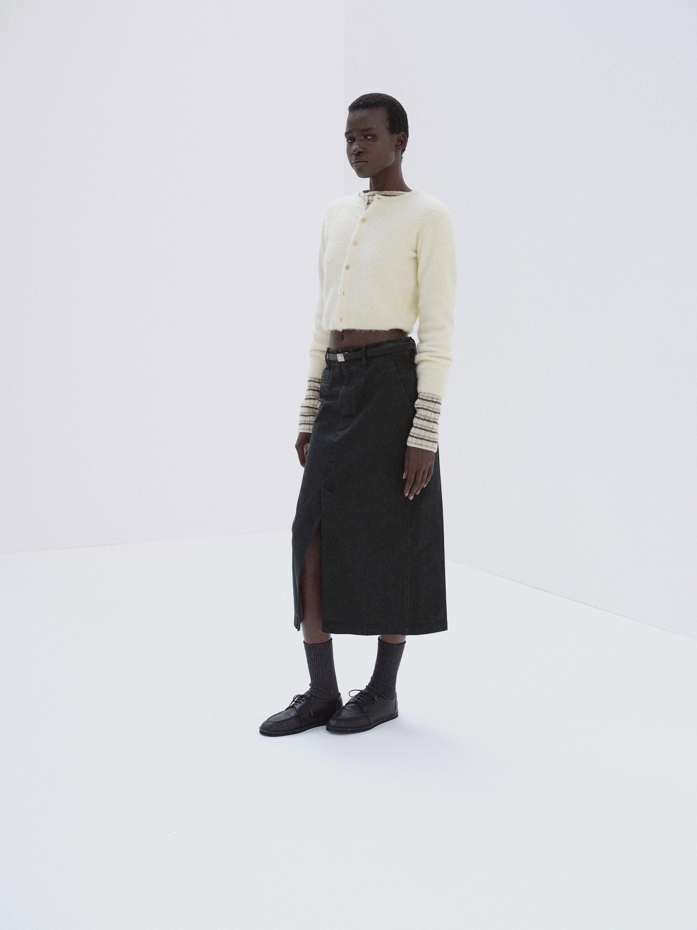 PRODUCT DYED FINX CHINO SKIRT 詳細画像 BLACK 3