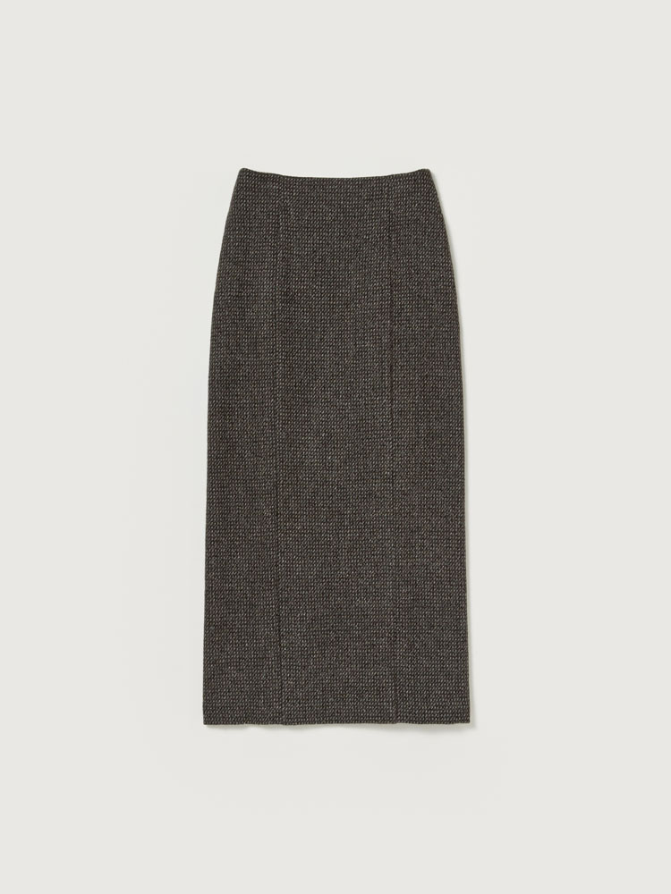 ALPACA WOOL SILK TWEED PENCIL SKIRT