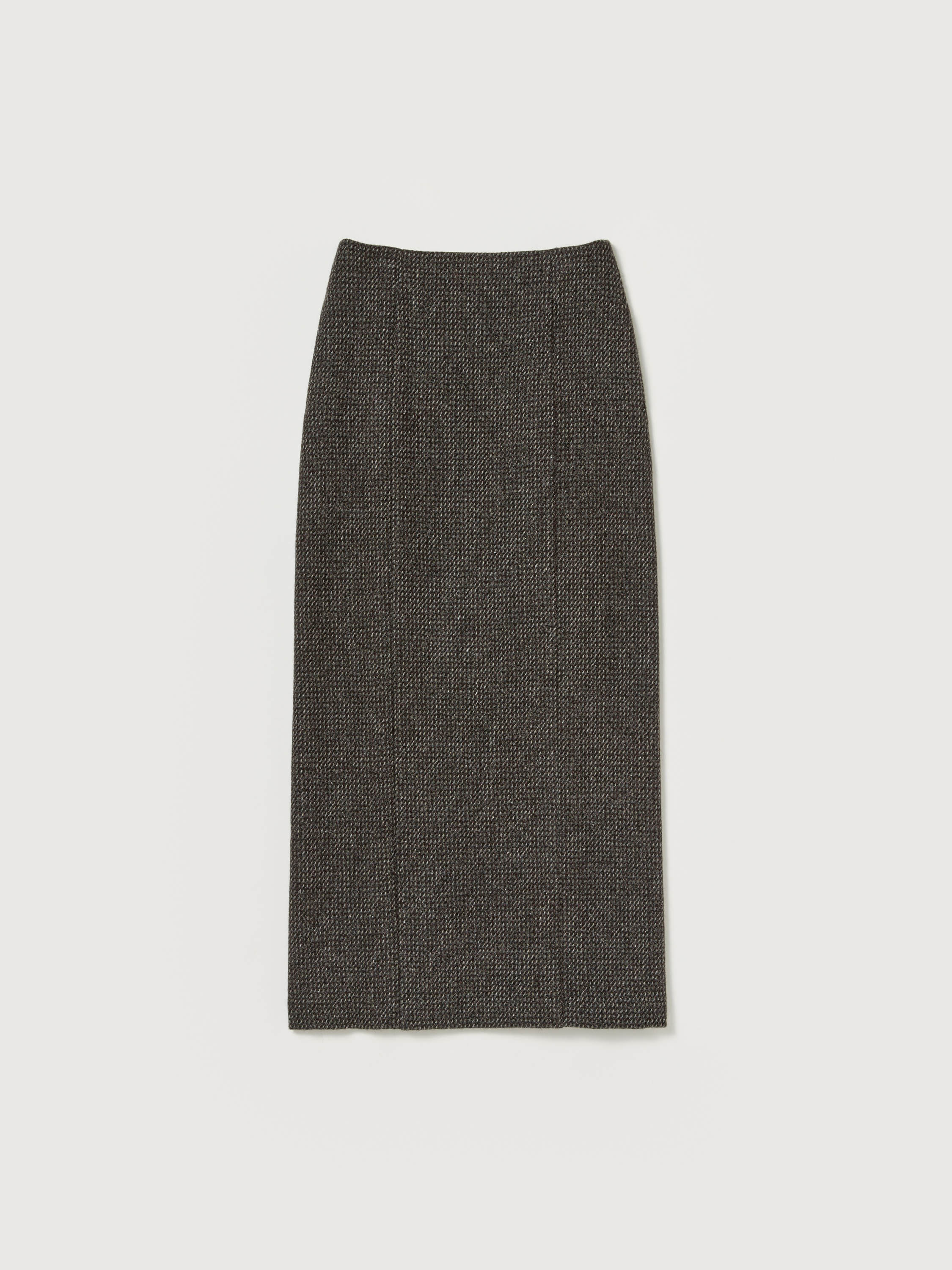ALPACA WOOL SILK TWEED PENCIL SKIRT 詳細画像 GRAY BROWN HAIRLINE 5
