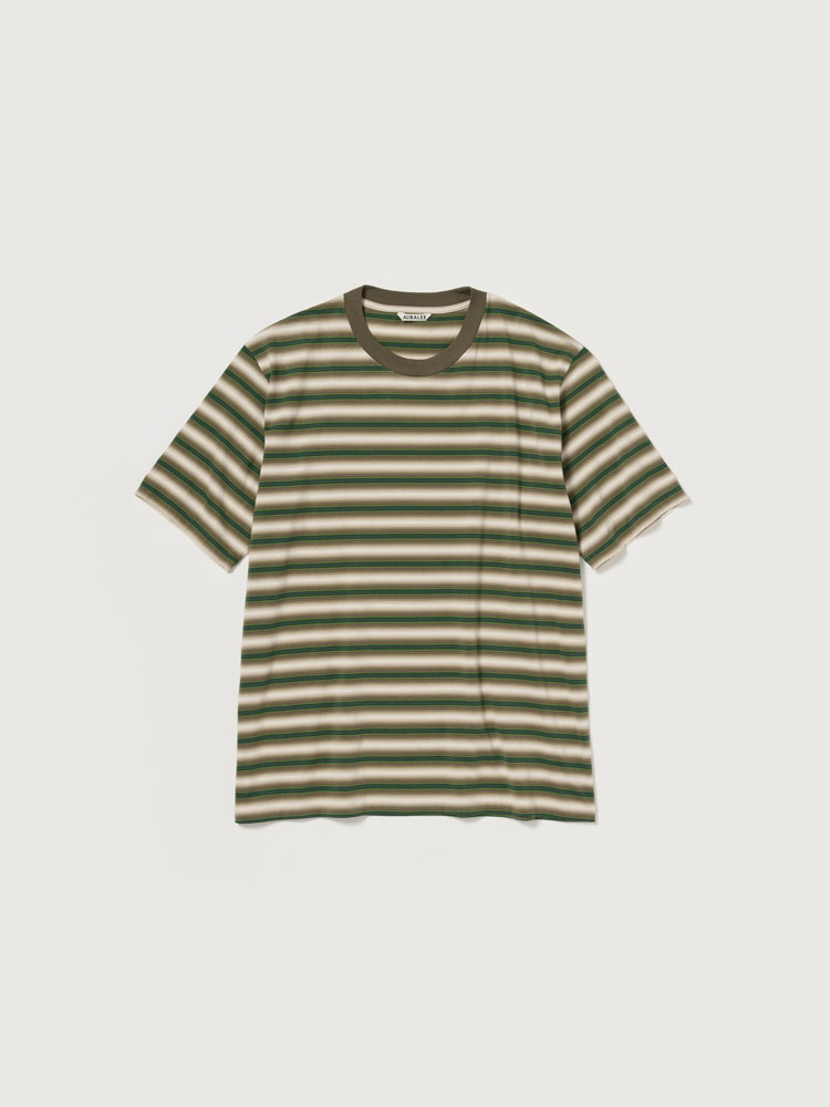 GRADIENT STRIPE JERSEY TEE - AURALEE Official Website