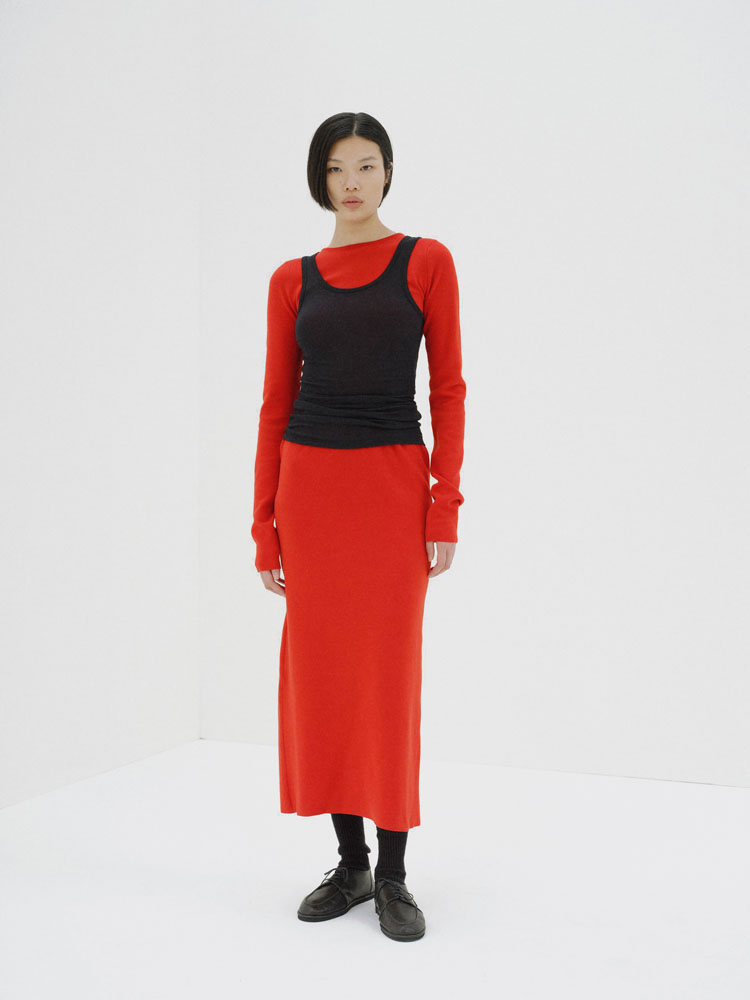 WOOL SILK SOFT RIB TANK