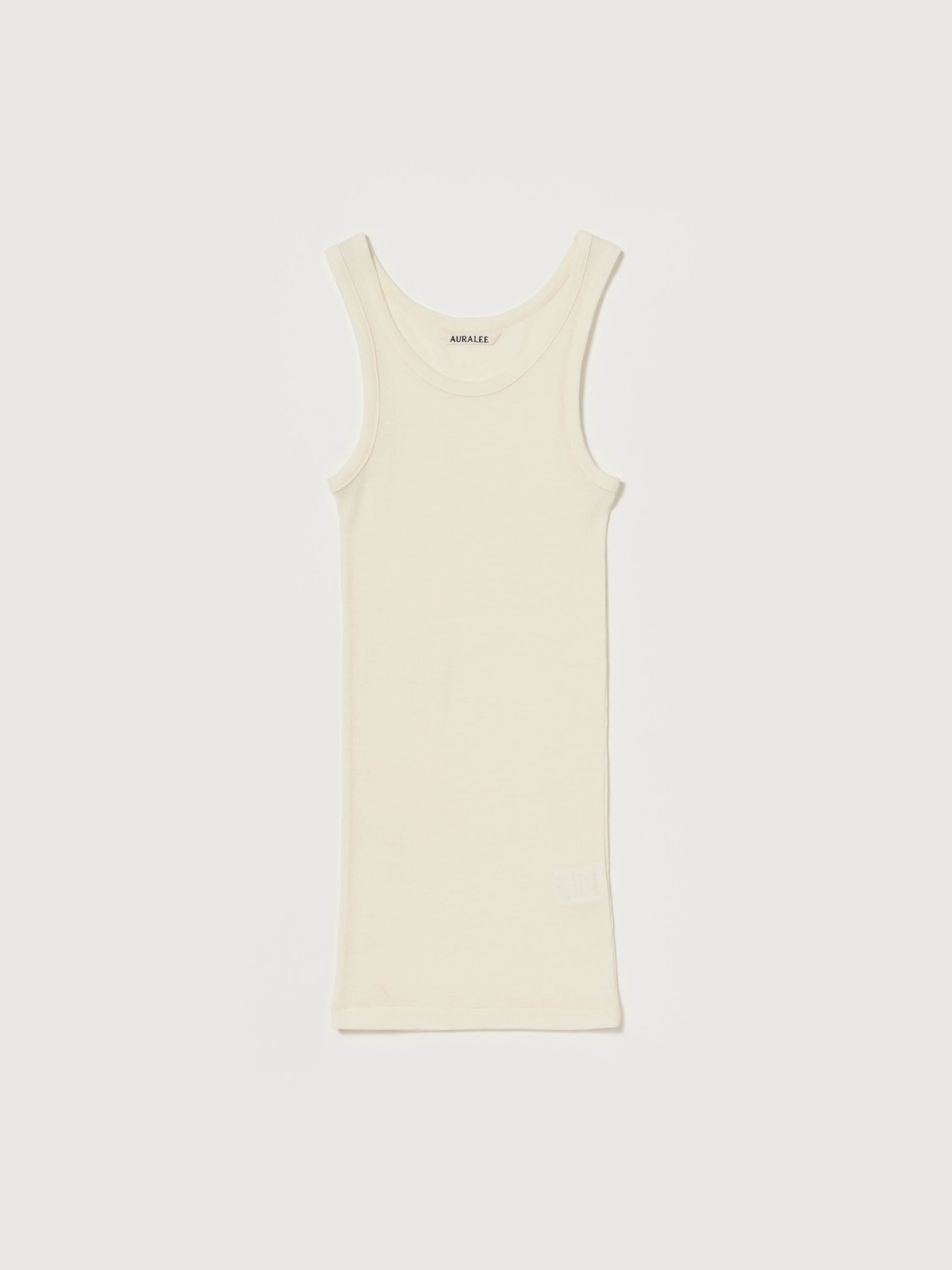 WOOL SILK SOFT RIB TANK 詳細画像 IVORY 1