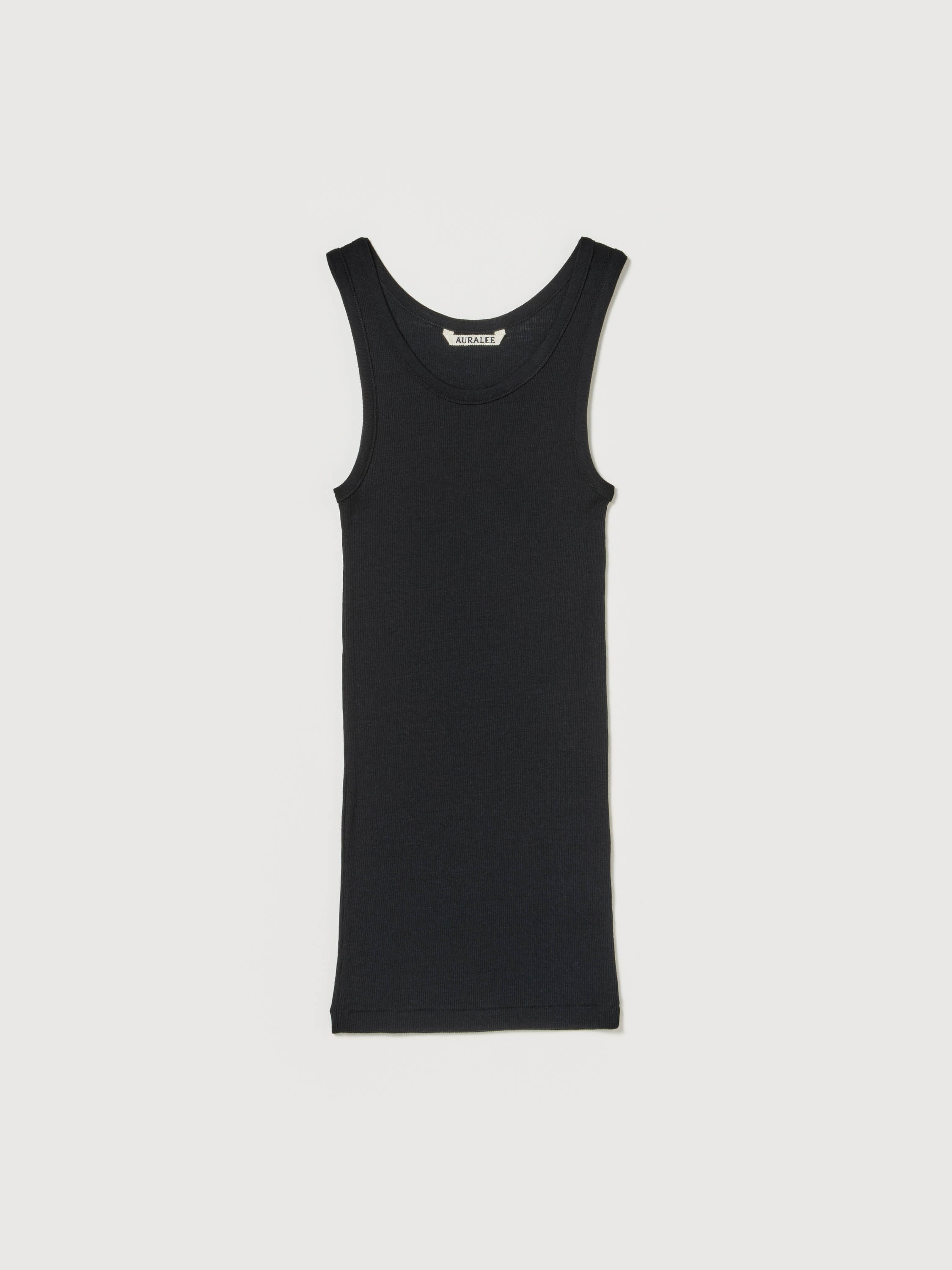 WOOL SILK SOFT RIB TANK 詳細画像 BLACK 4