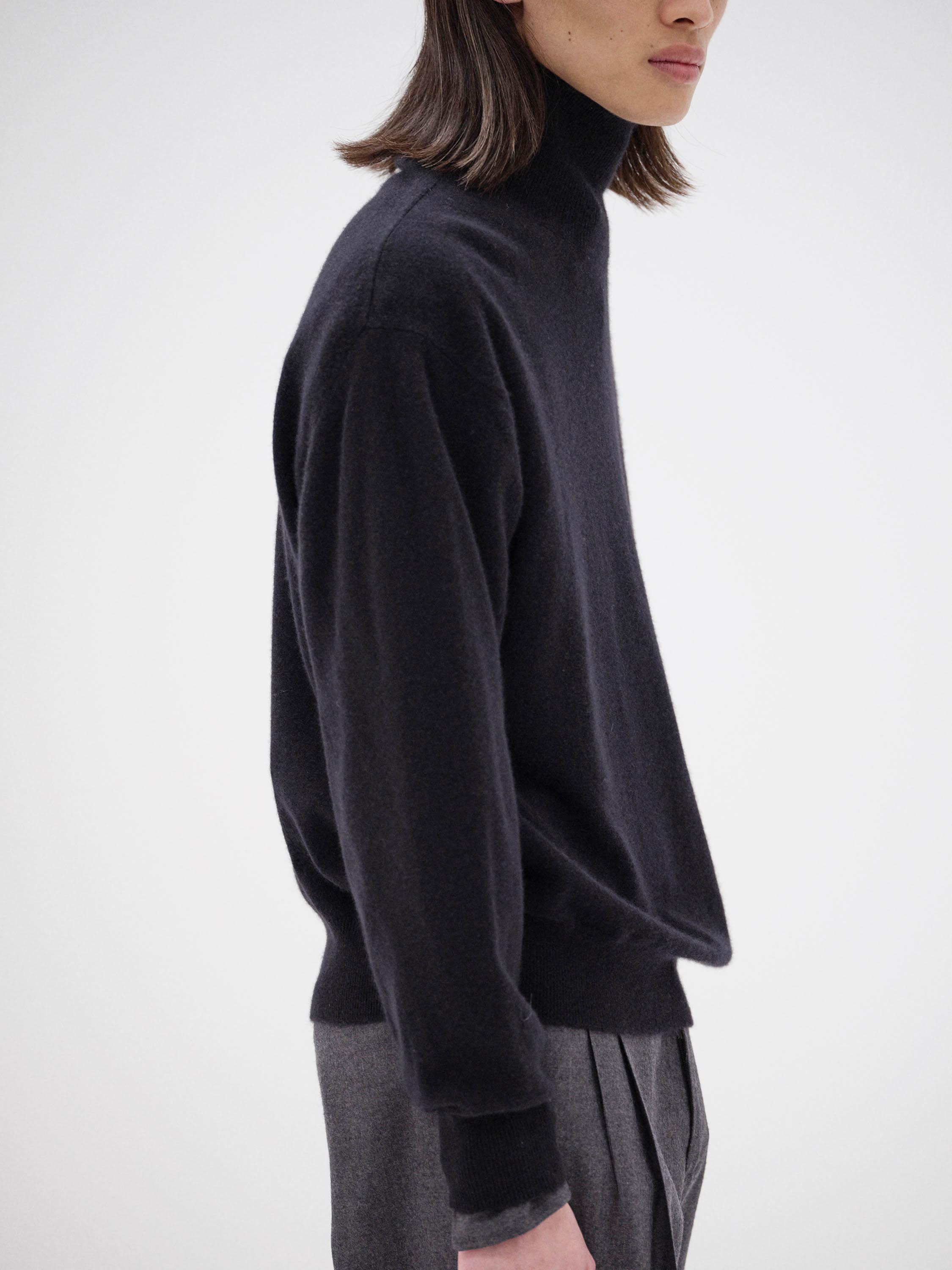 BABY CASHMERE KNIT TURTLE 詳細画像 TOP BLACK 2