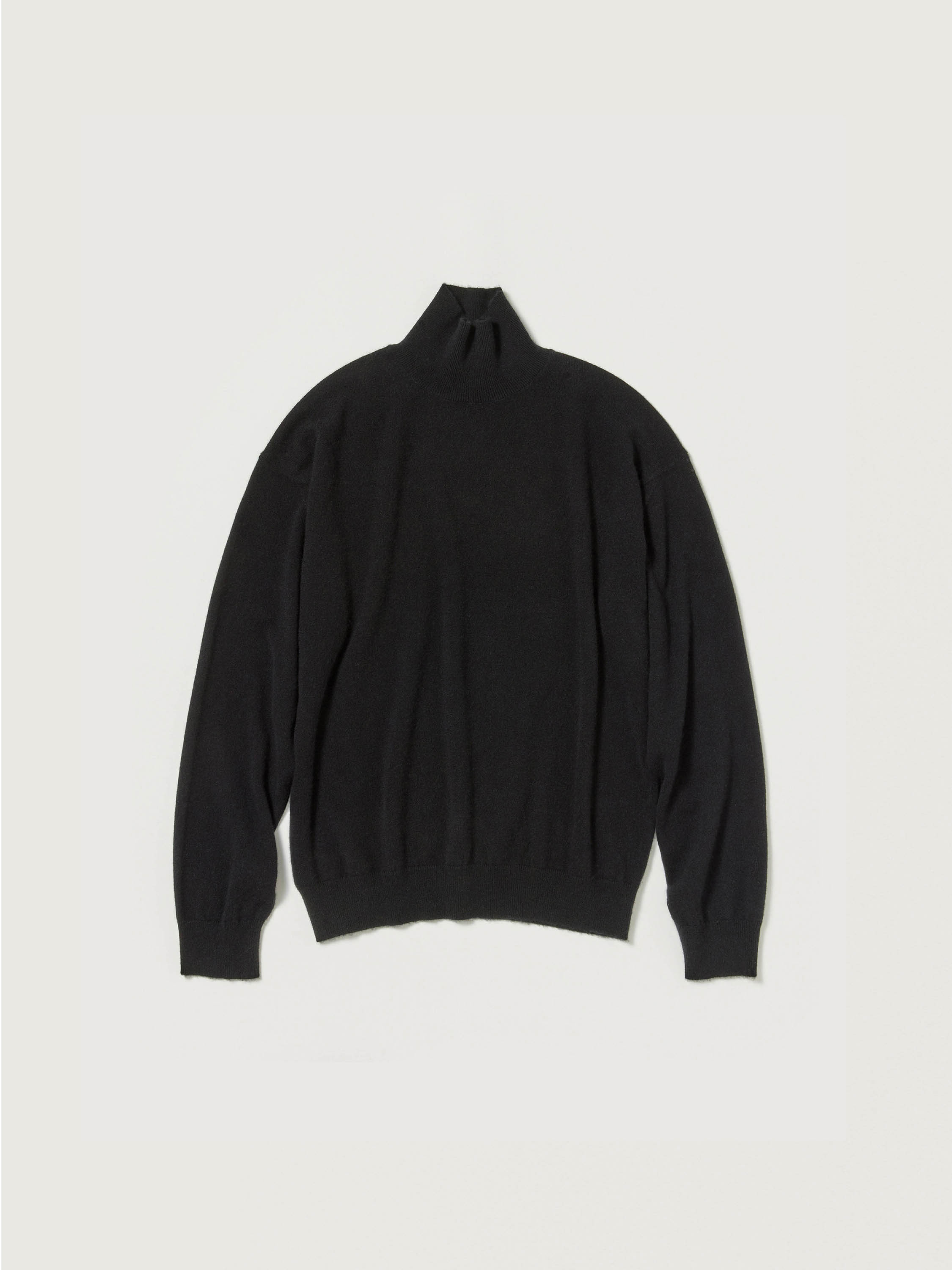 BABY CASHMERE KNIT TURTLE 詳細画像 TOP BLACK 4