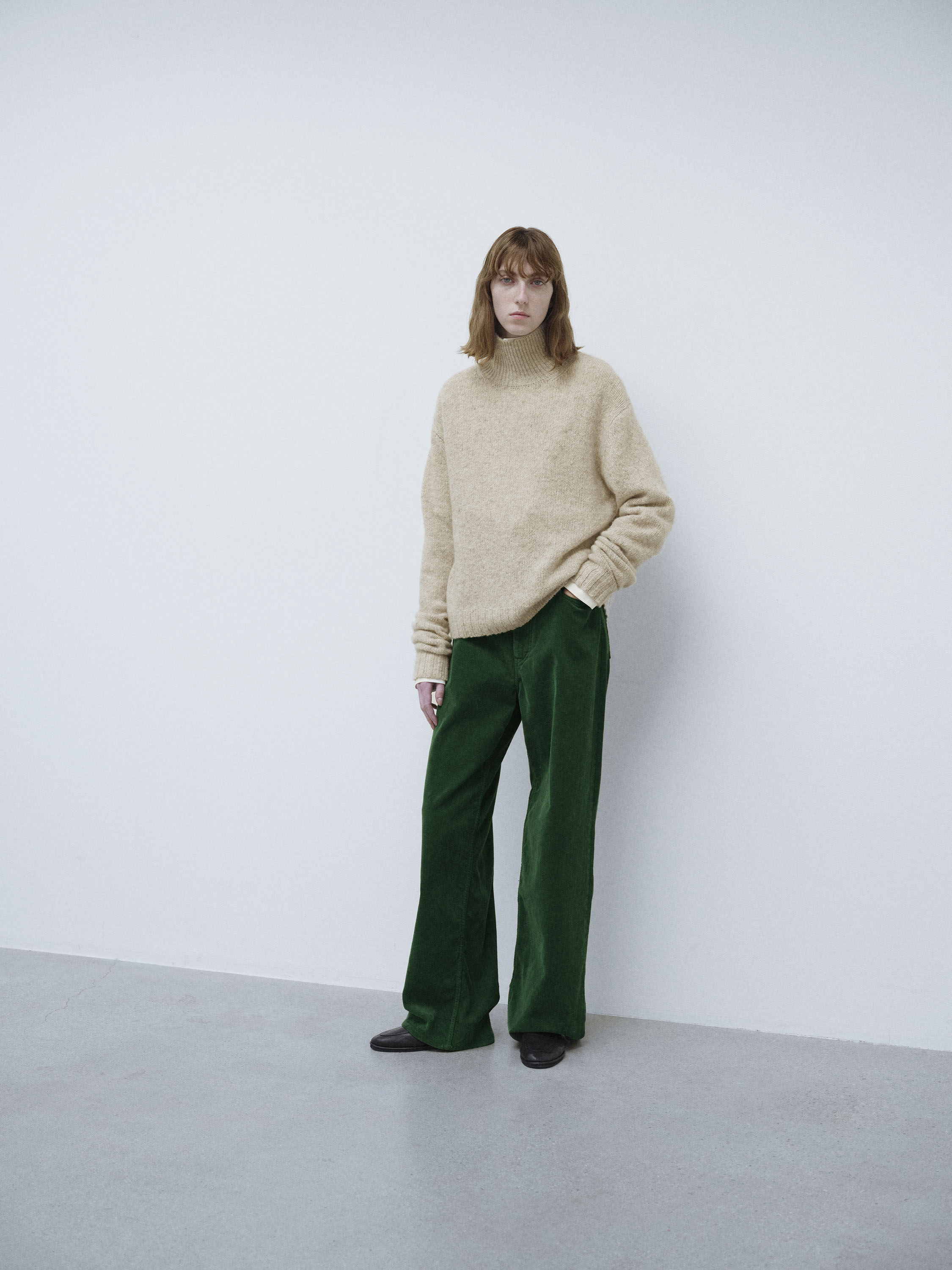 CASHMERE MELANGE KNIT TURTLE 詳細画像 TOP GRAY BEIGE 2