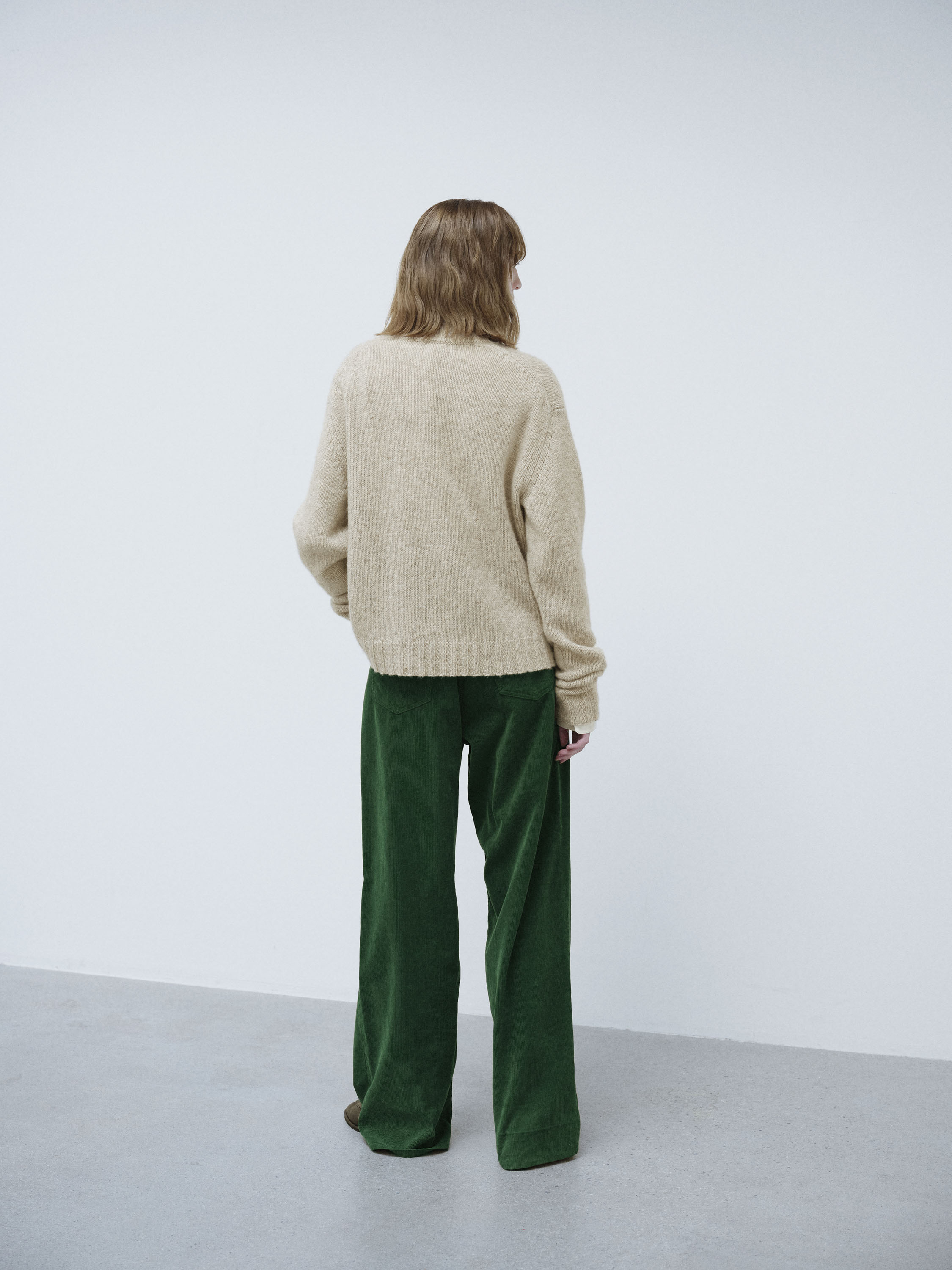 CASHMERE MELANGE KNIT TURTLE 詳細画像 TOP GRAY BEIGE 5