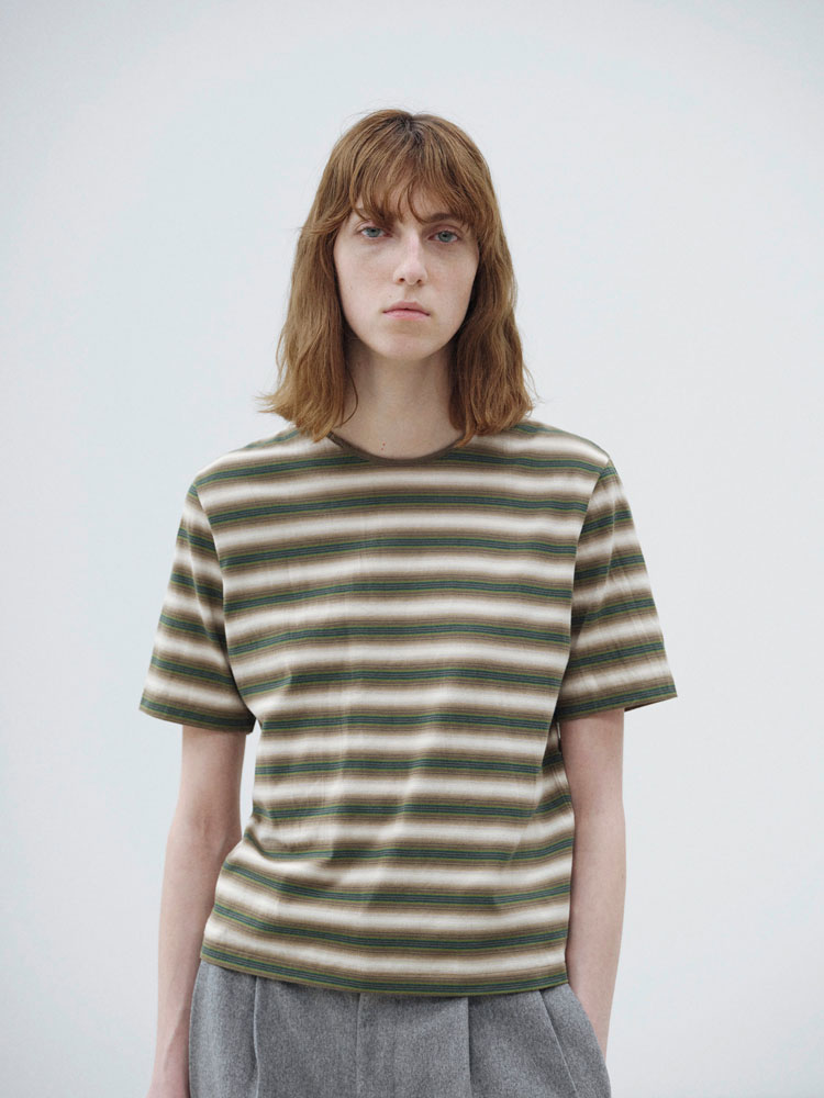 GRADIENT STRIPE JERSEY TEE