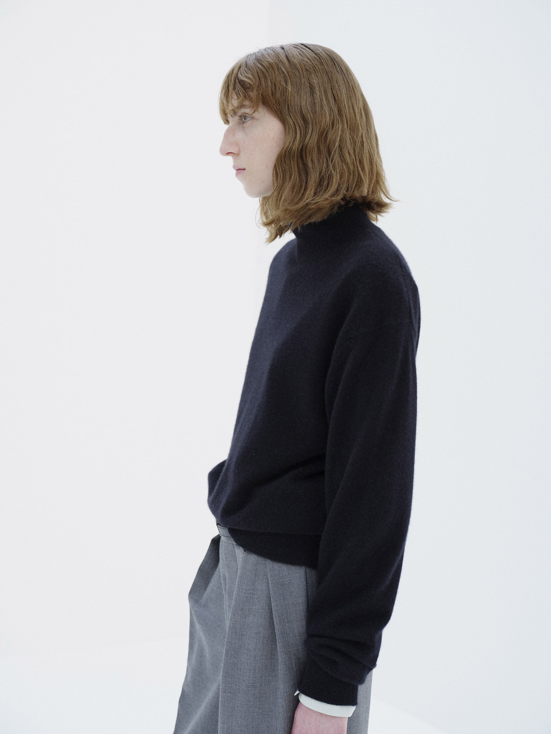 BABY CASHMERE KNIT TURTLE 詳細画像 TOP BLACK 2